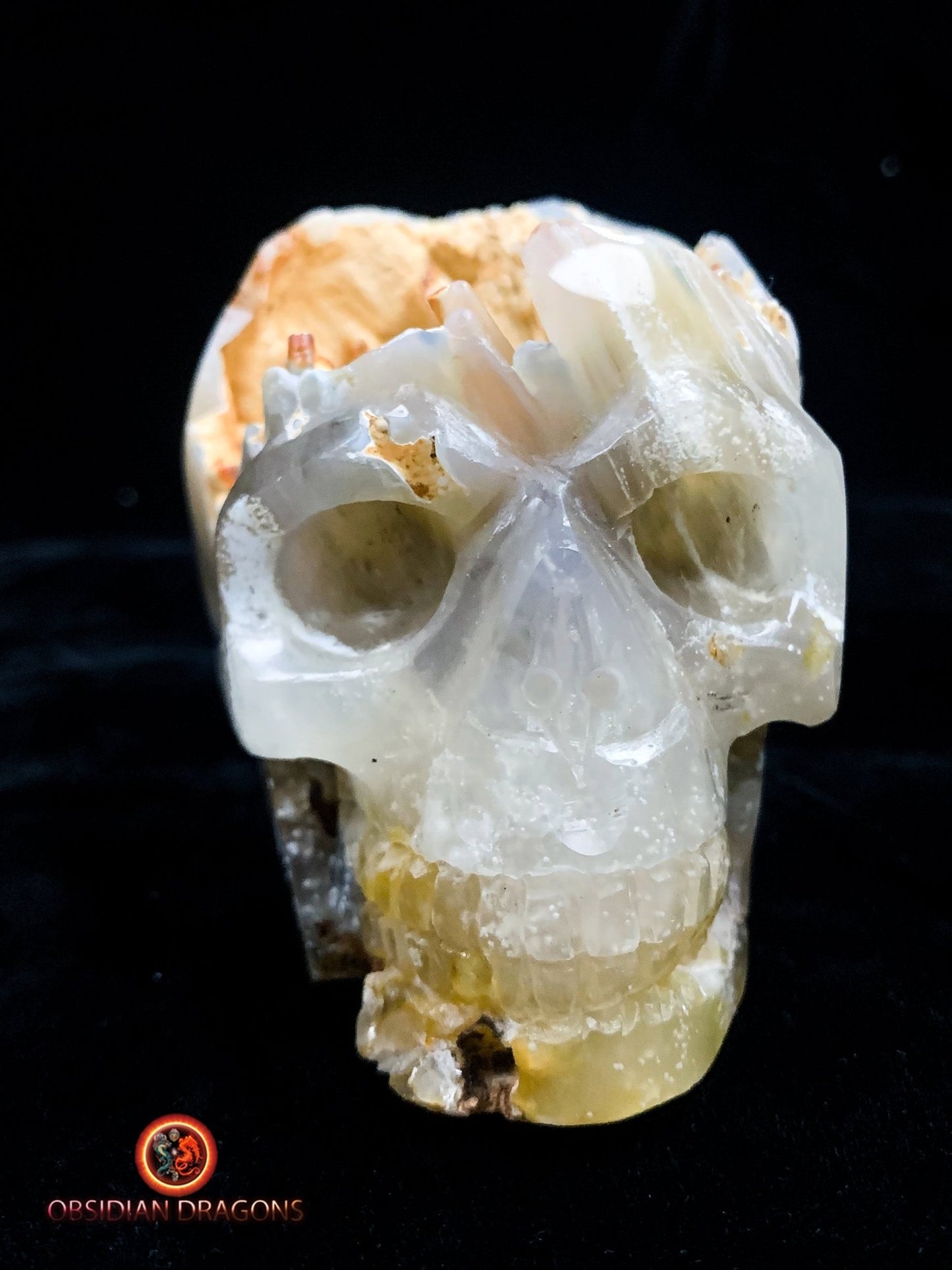 Crâne de cristal Rare- Concrétions stalactiformes