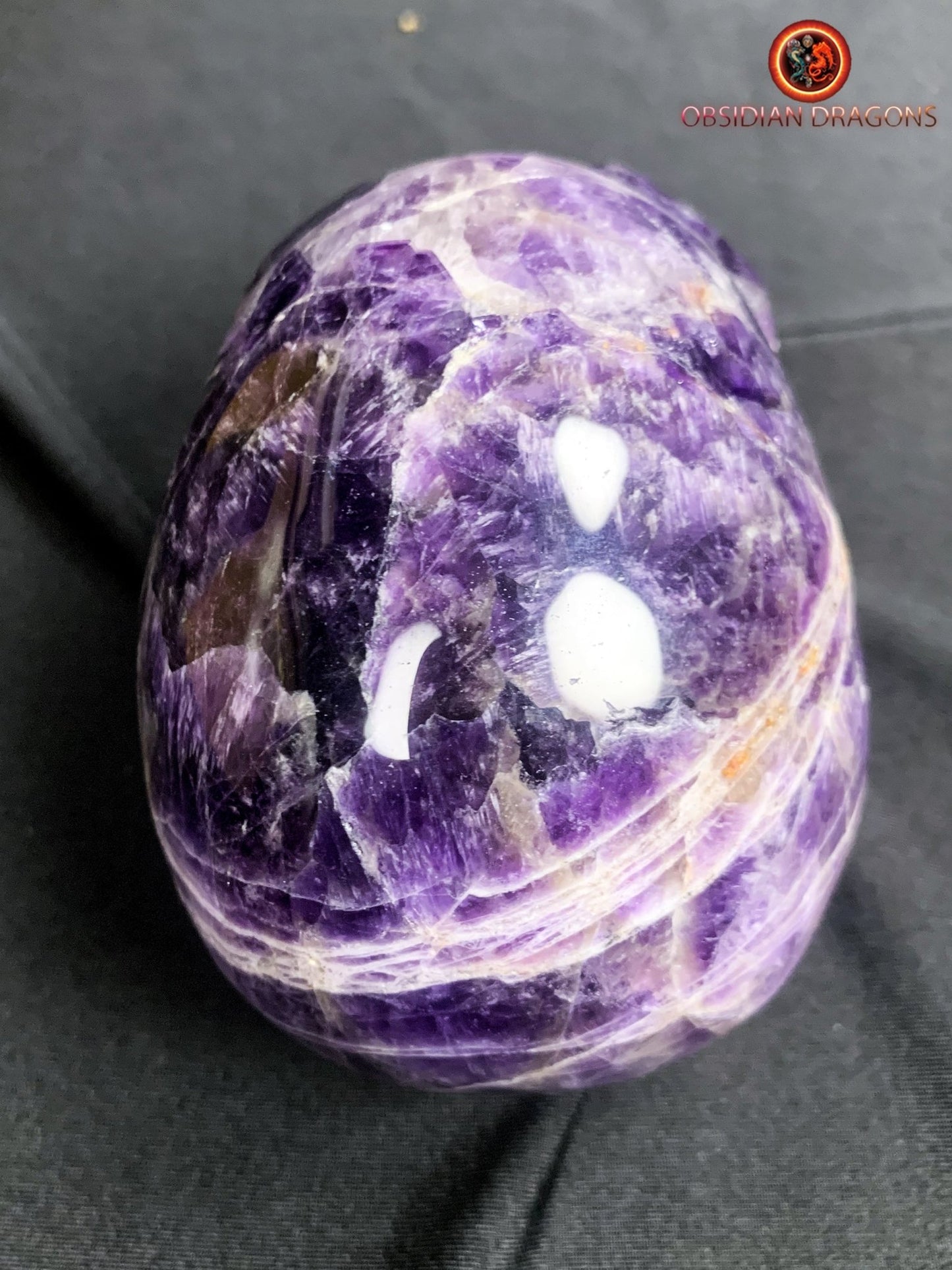 crâne de cristal en améthyste- Artisanal