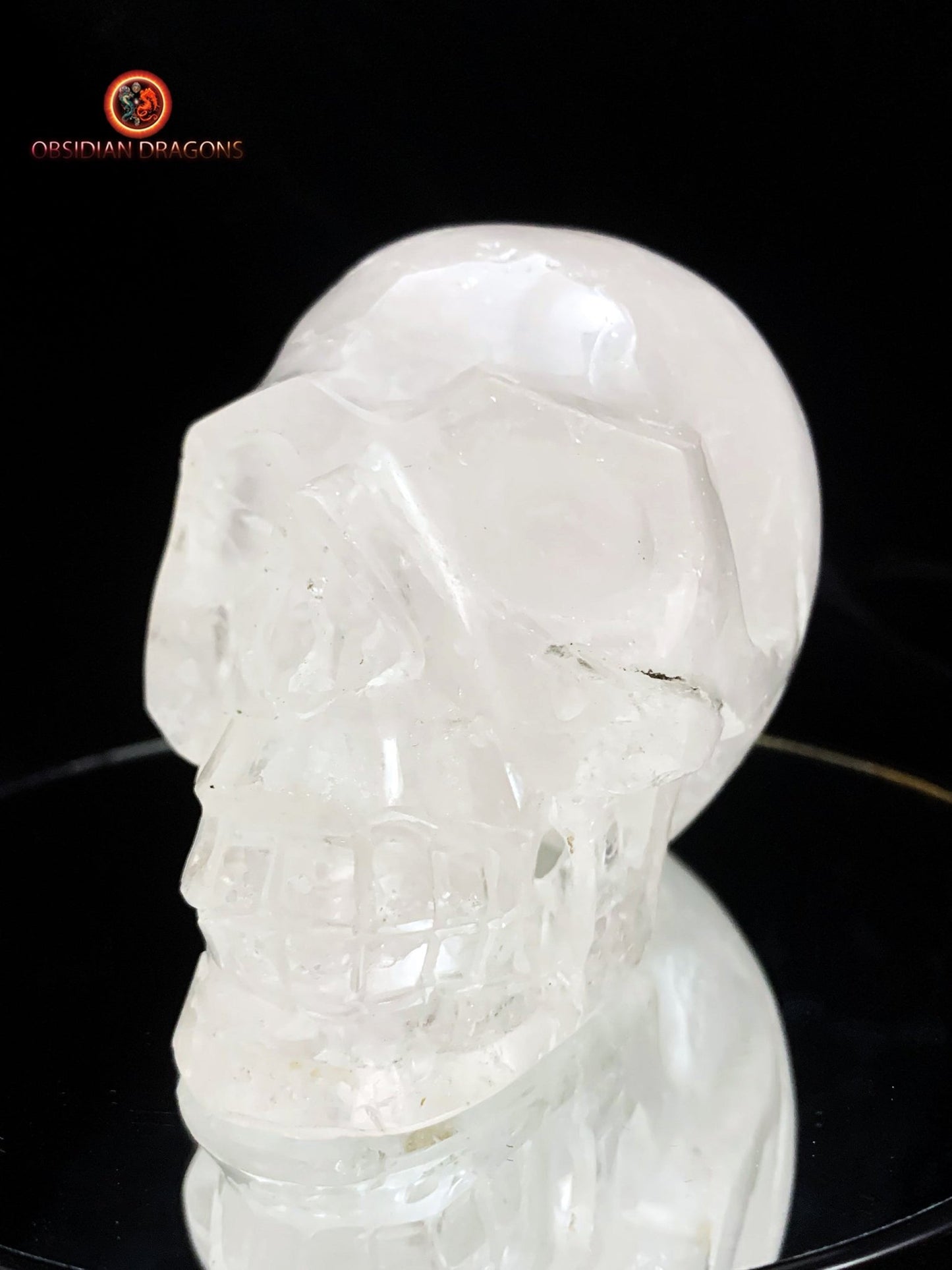 crâne de cristal unique- Himalaya- artisanal | obsidian dragons