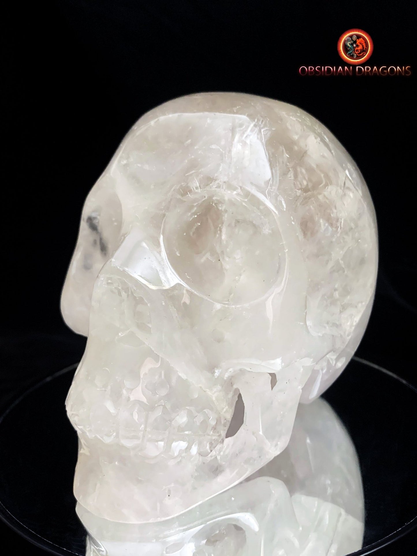 Grand crâne de cristal de roche- Himalaya- artisanal