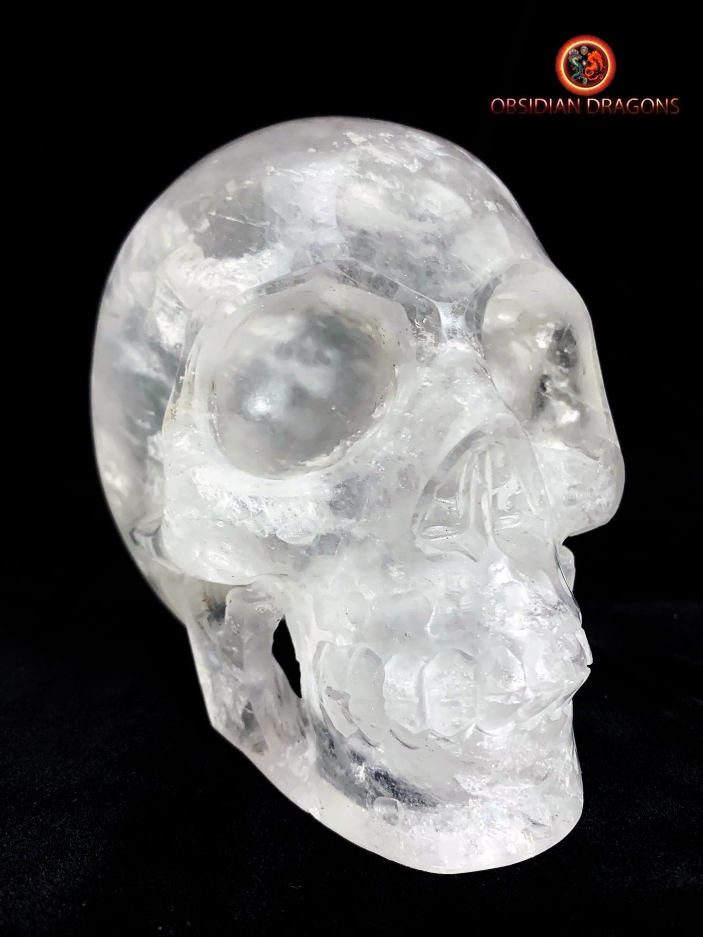 Grand crâne de cristal de roche himalayen- Unique