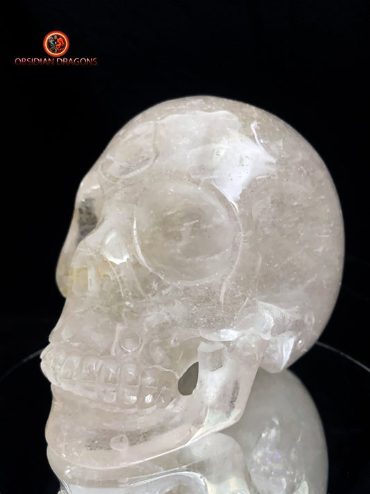 crâne de cristal authentique Himalaya- artisanal | obsidian dragons