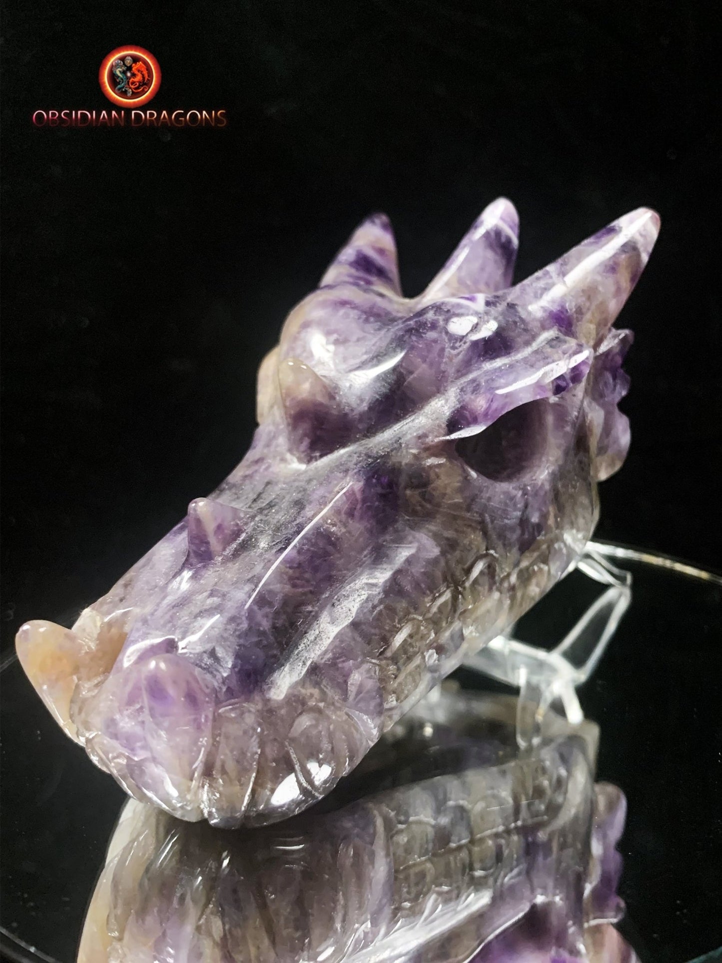 Crâne de dragon- Améthyste- Artisanal