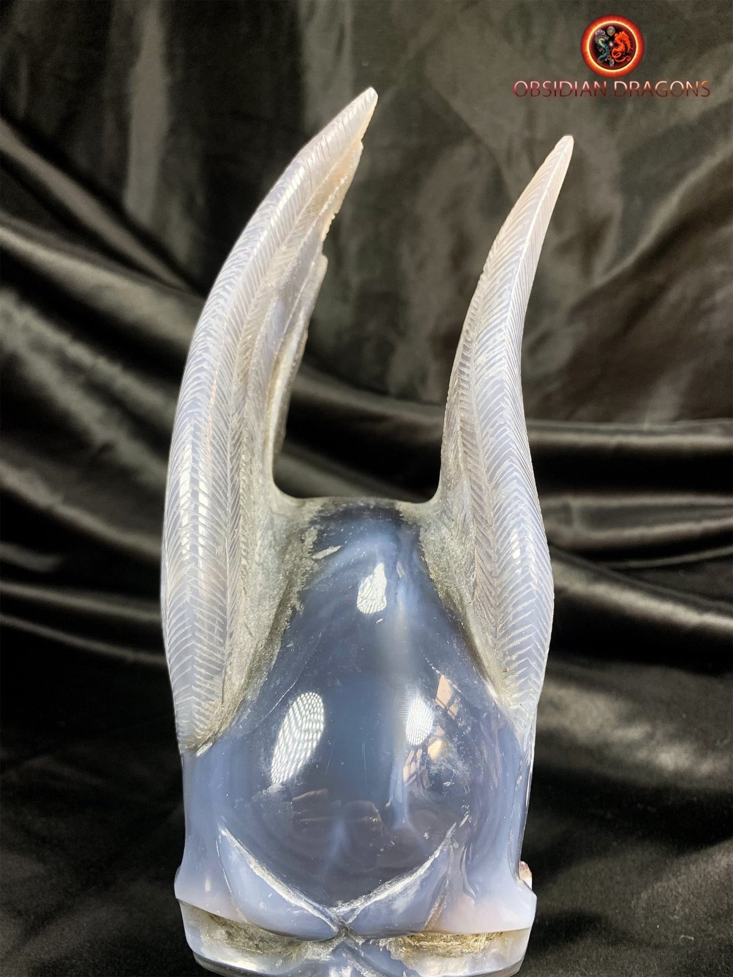 Crâne de cristal ailé- géode d'améthyste- rare et exceptionnel