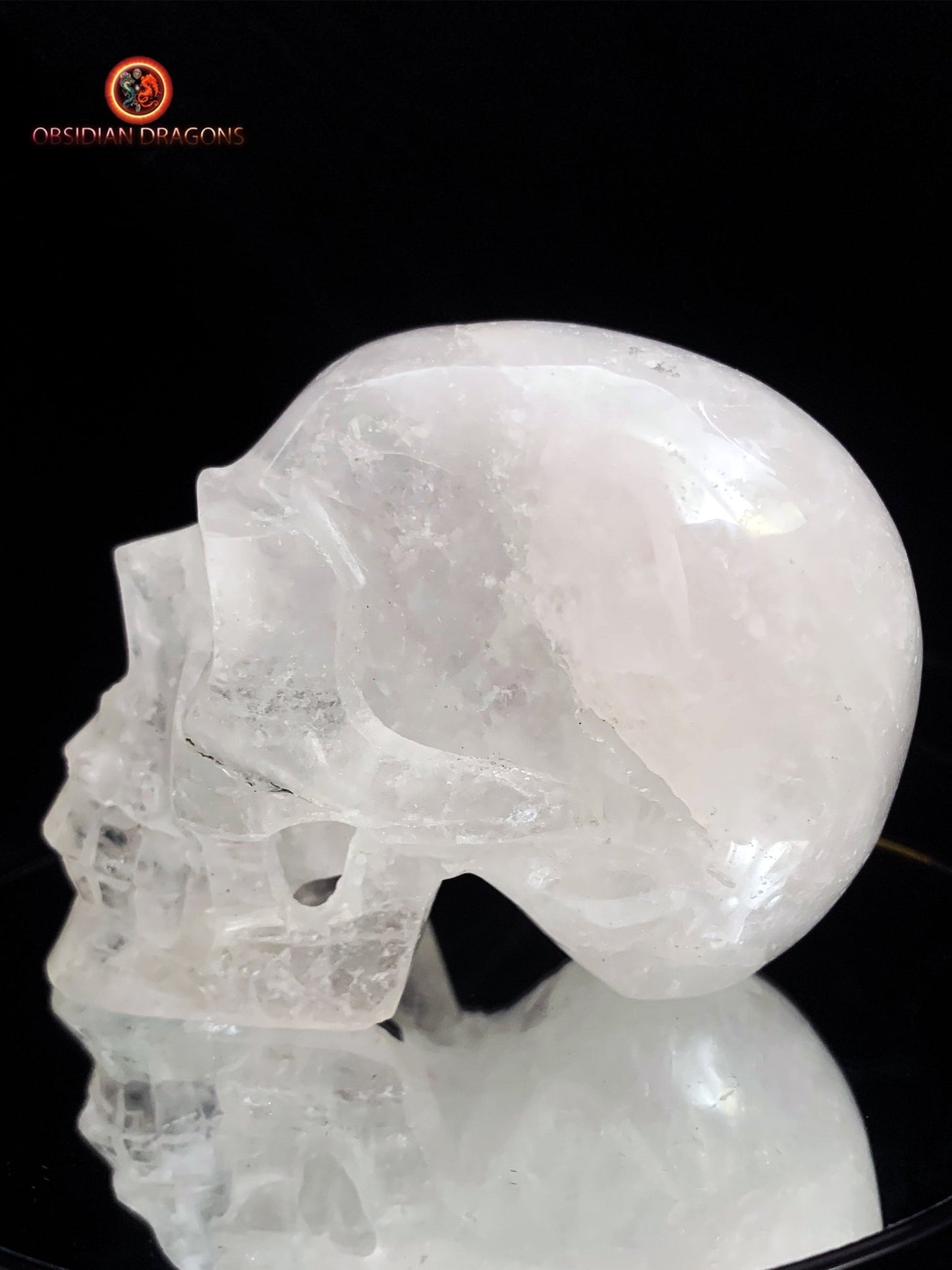 crâne de cristal unique- Himalaya- artisanal | obsidian dragons