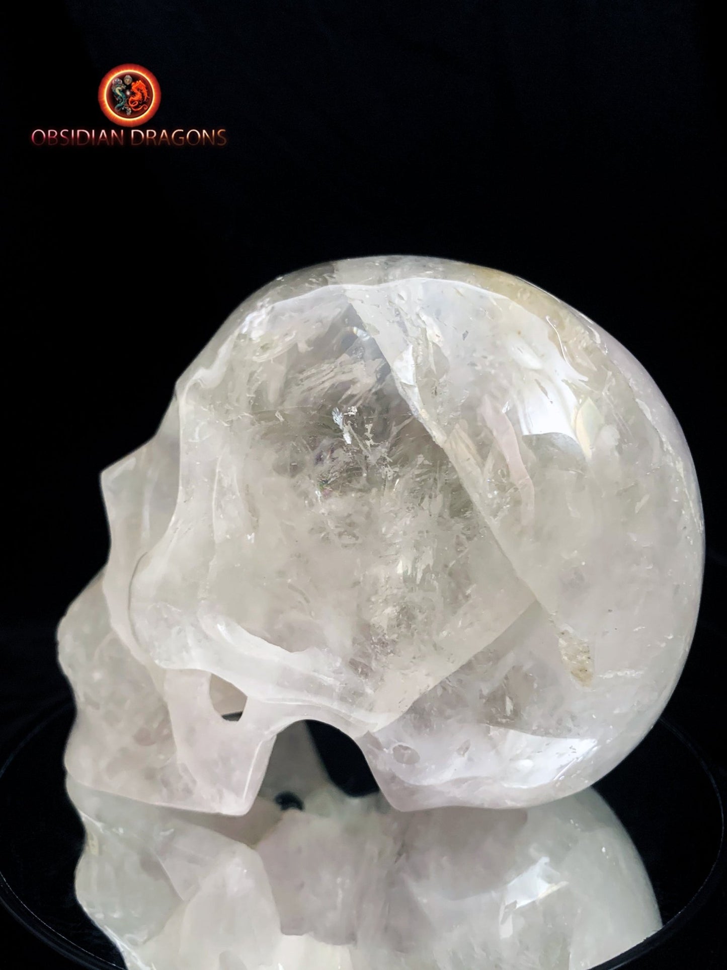 Grand crâne de cristal de roche- Himalaya- artisanal