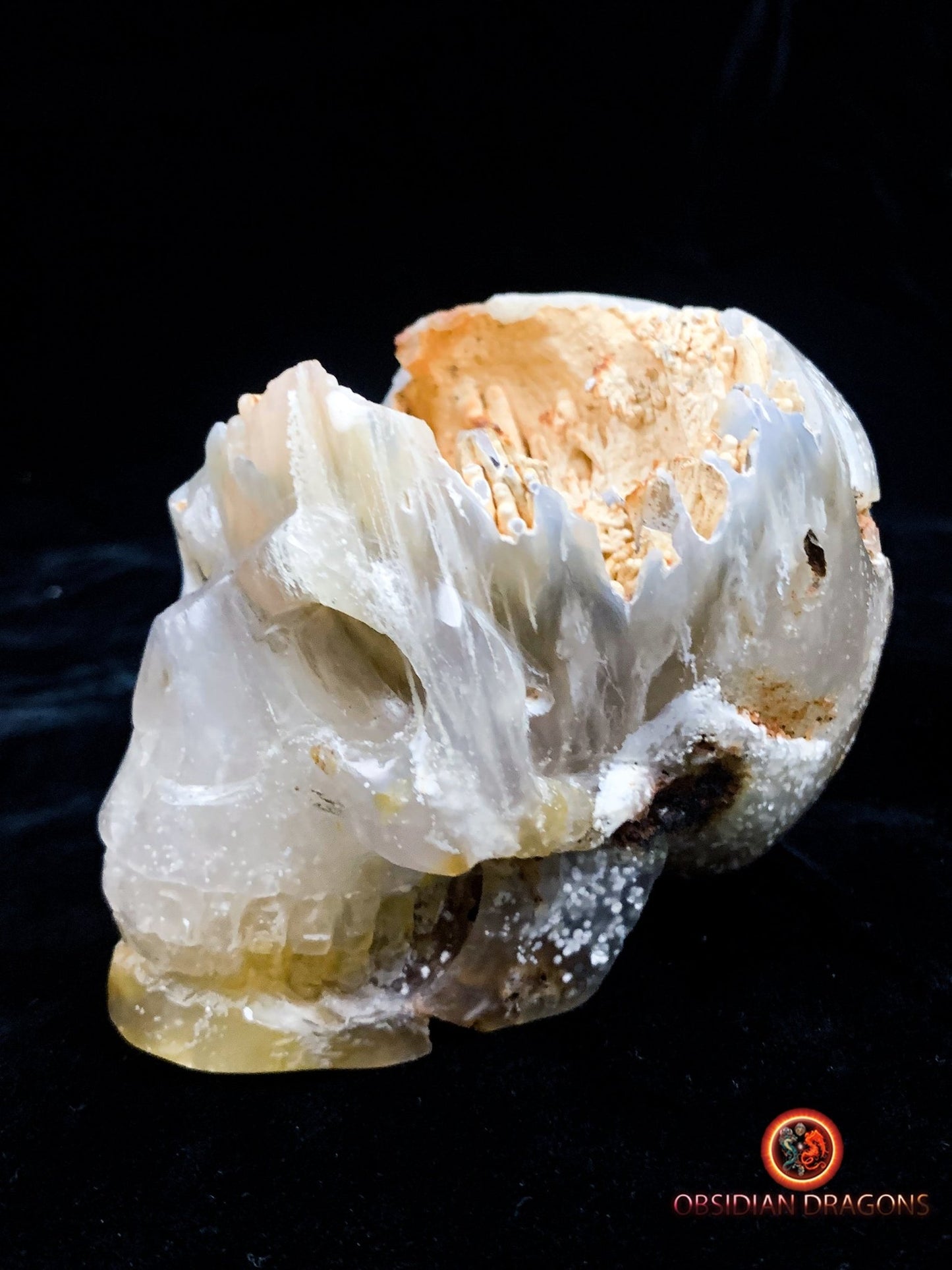 Crâne de cristal Rare- Concrétions stalactiformes