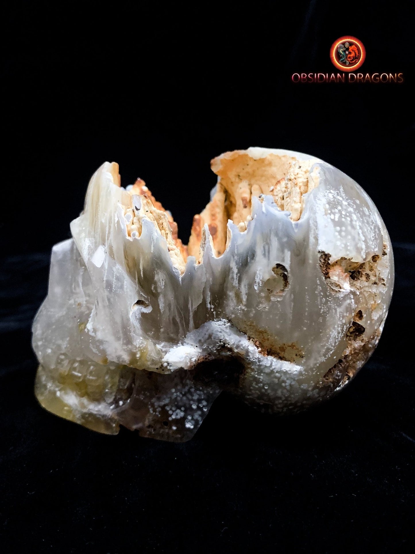 Crâne de cristal Rare- Concrétions stalactiformes