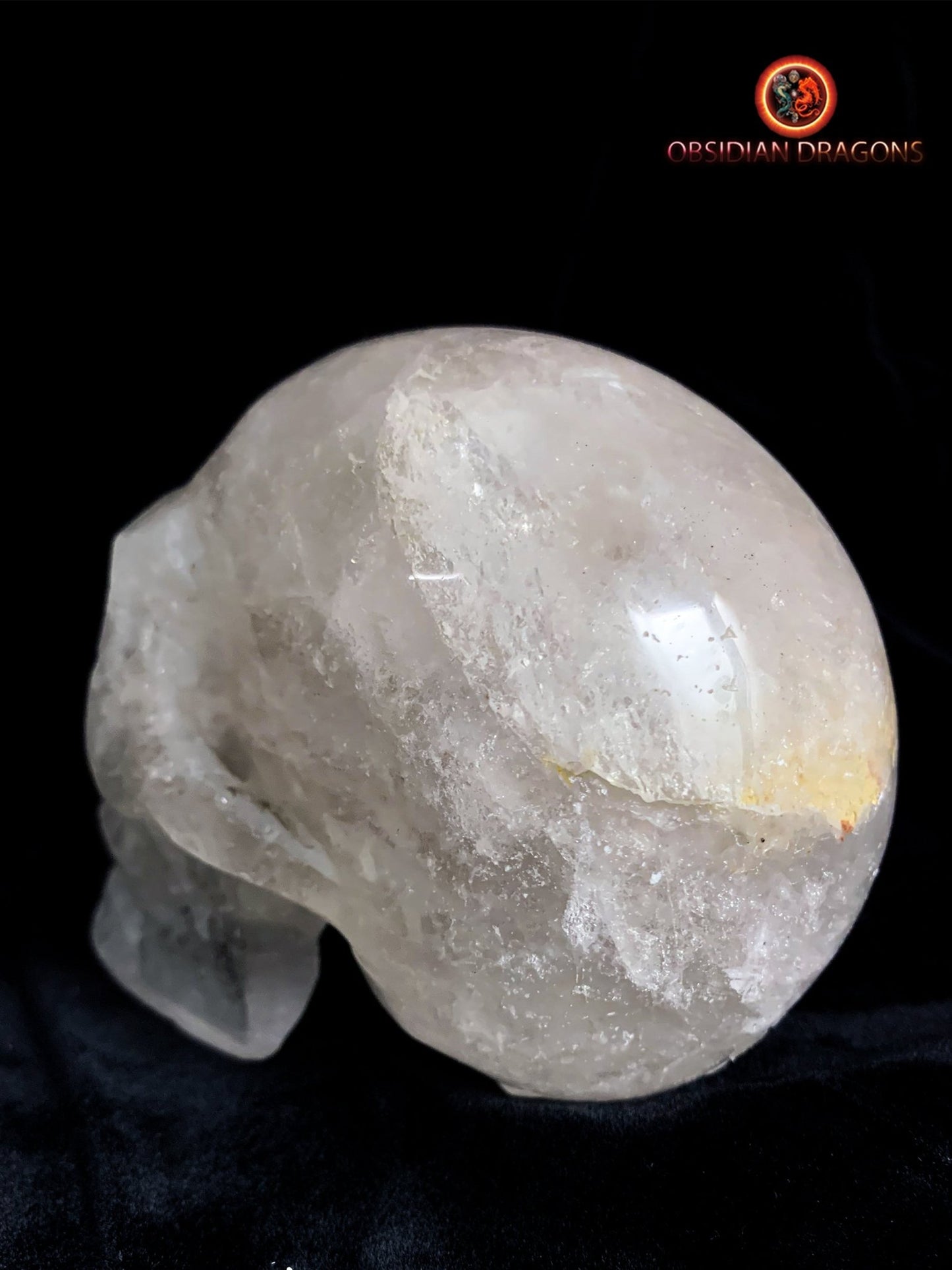 crâne en cristal de roche himalayen- artisanal