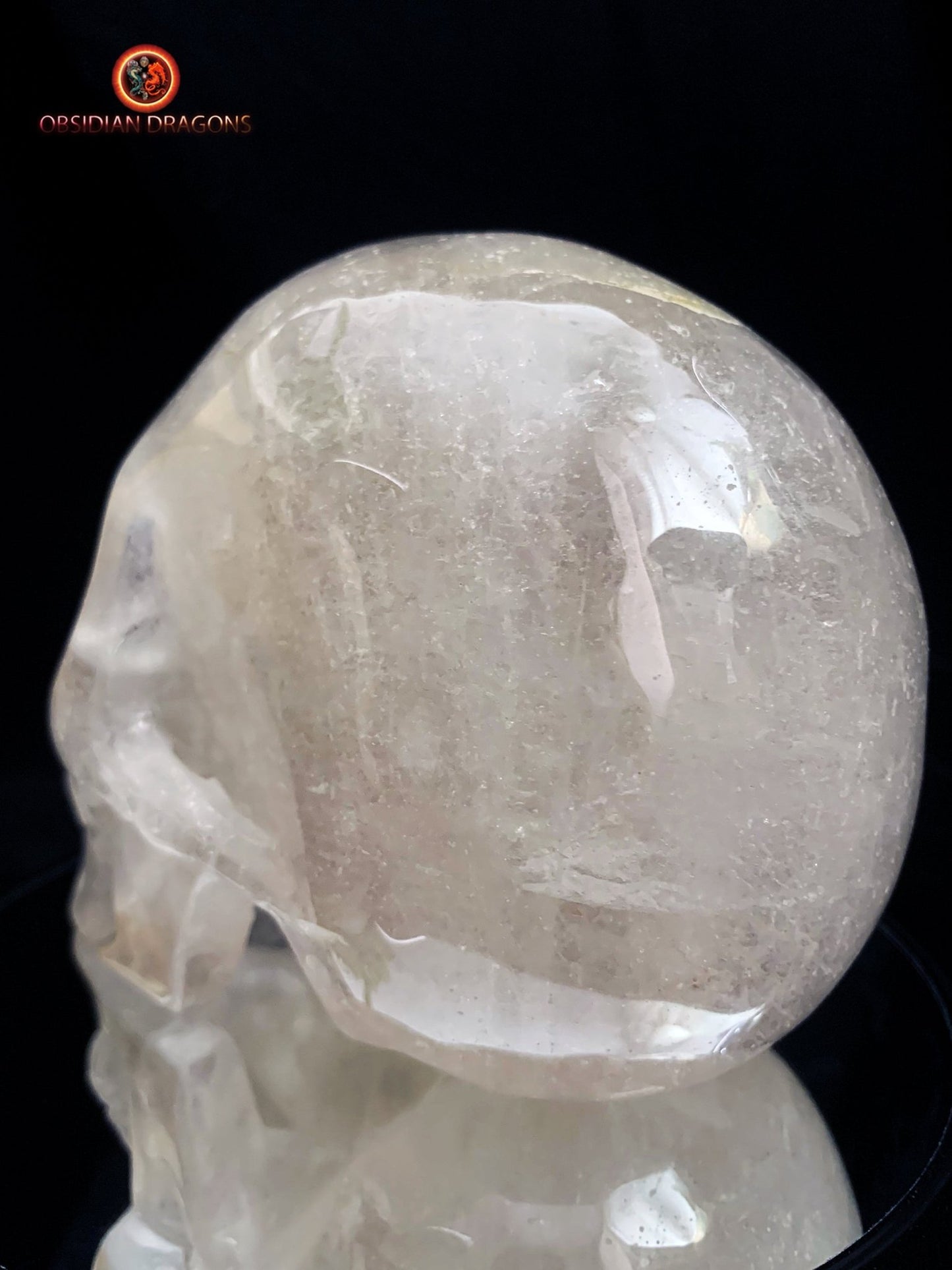 crâne de cristal authentique Himalaya- artisanal | obsidian dragons