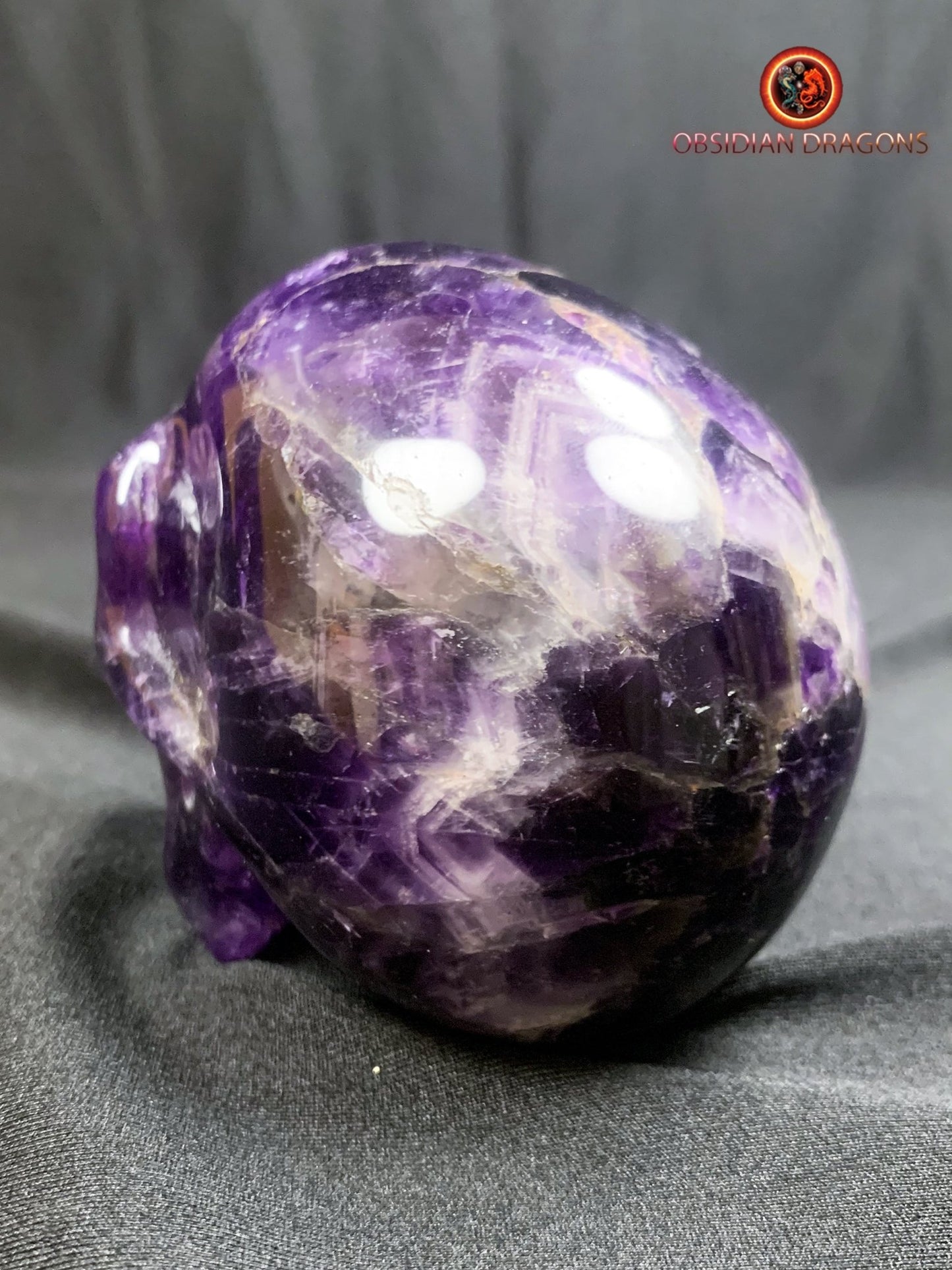 crâne de cristal en améthyste- unique