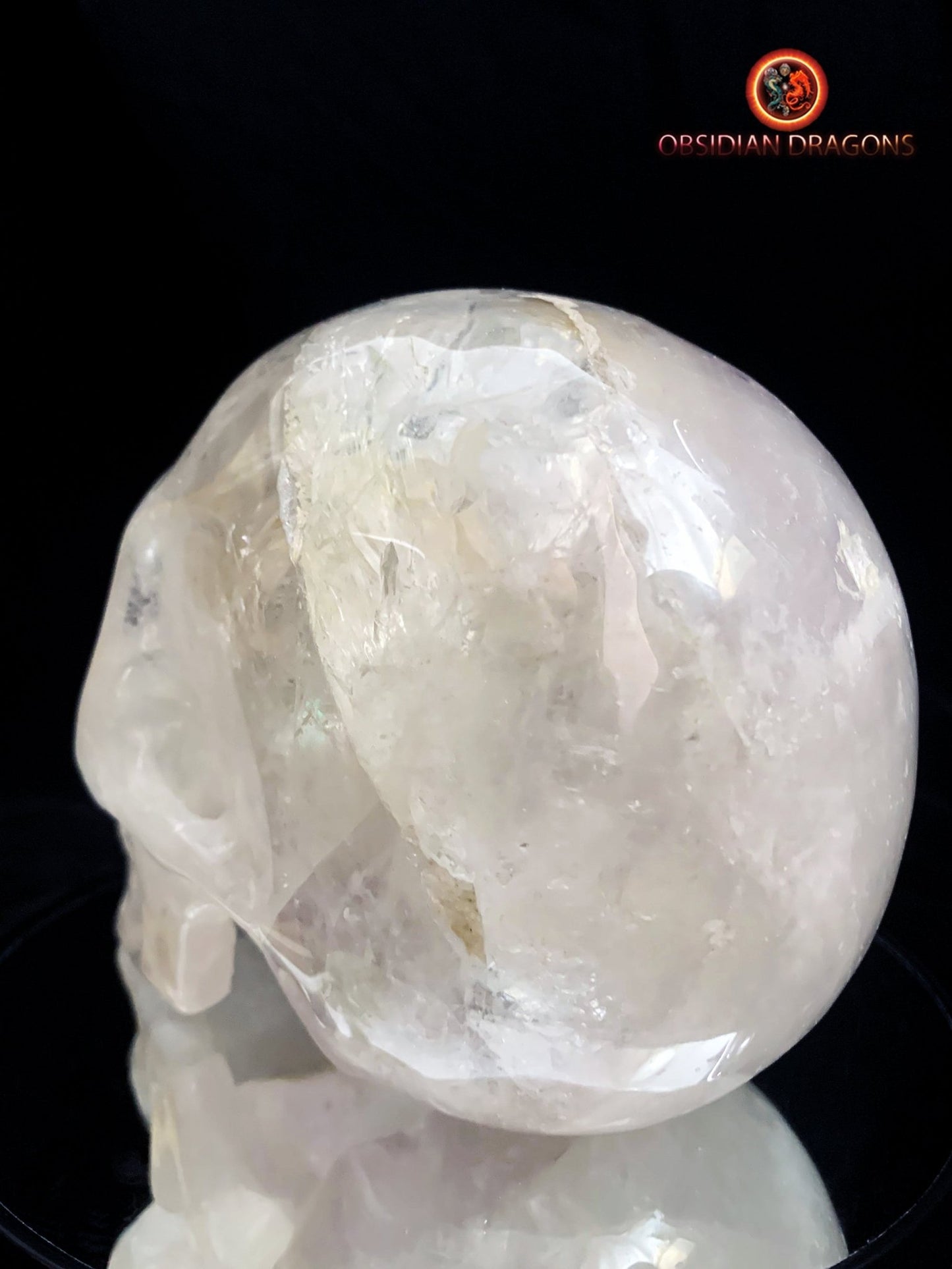 Grand crâne de cristal de roche- Himalaya- artisanal