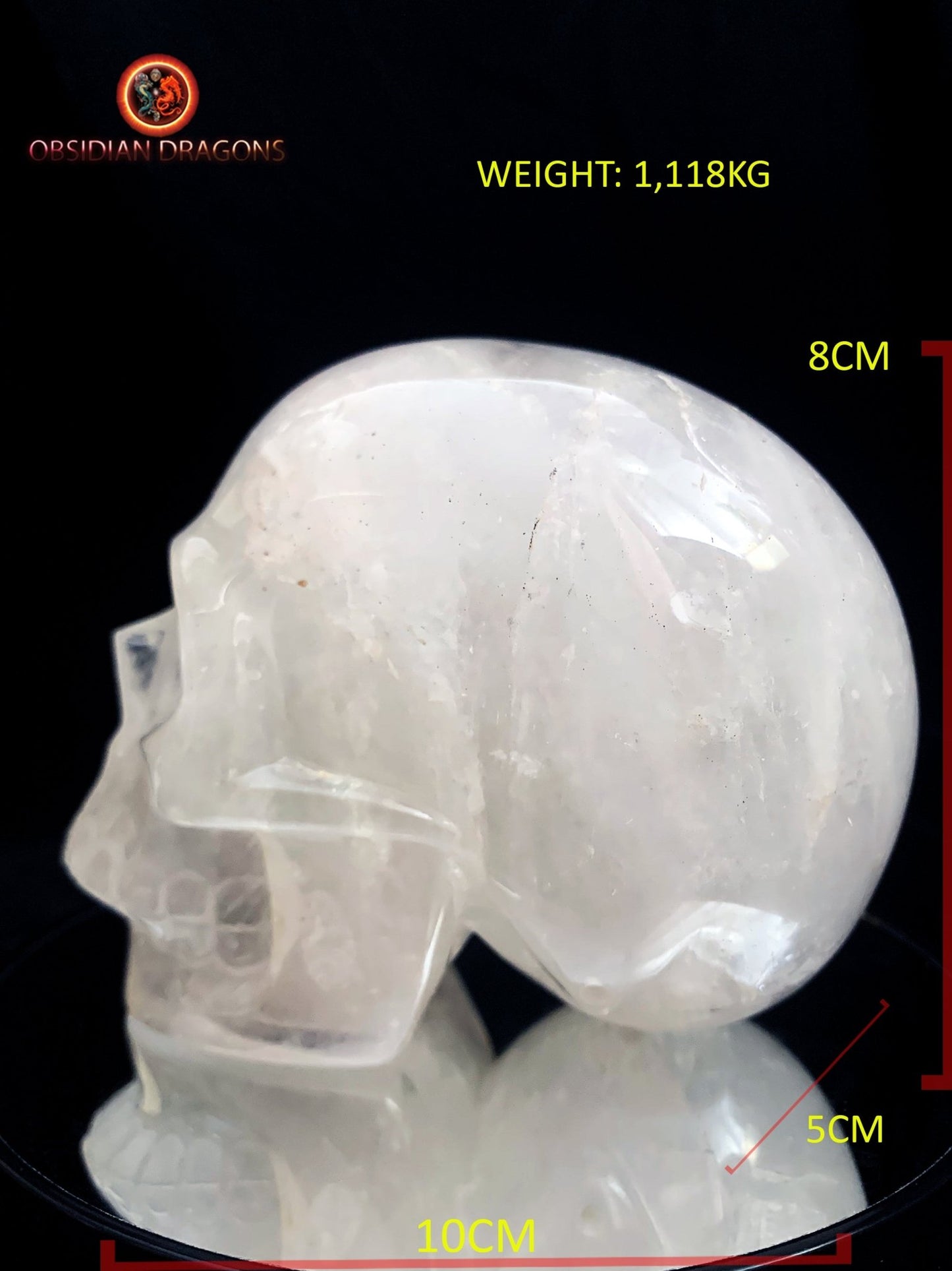crâne de cristal de roche- Himalaya- artisanal