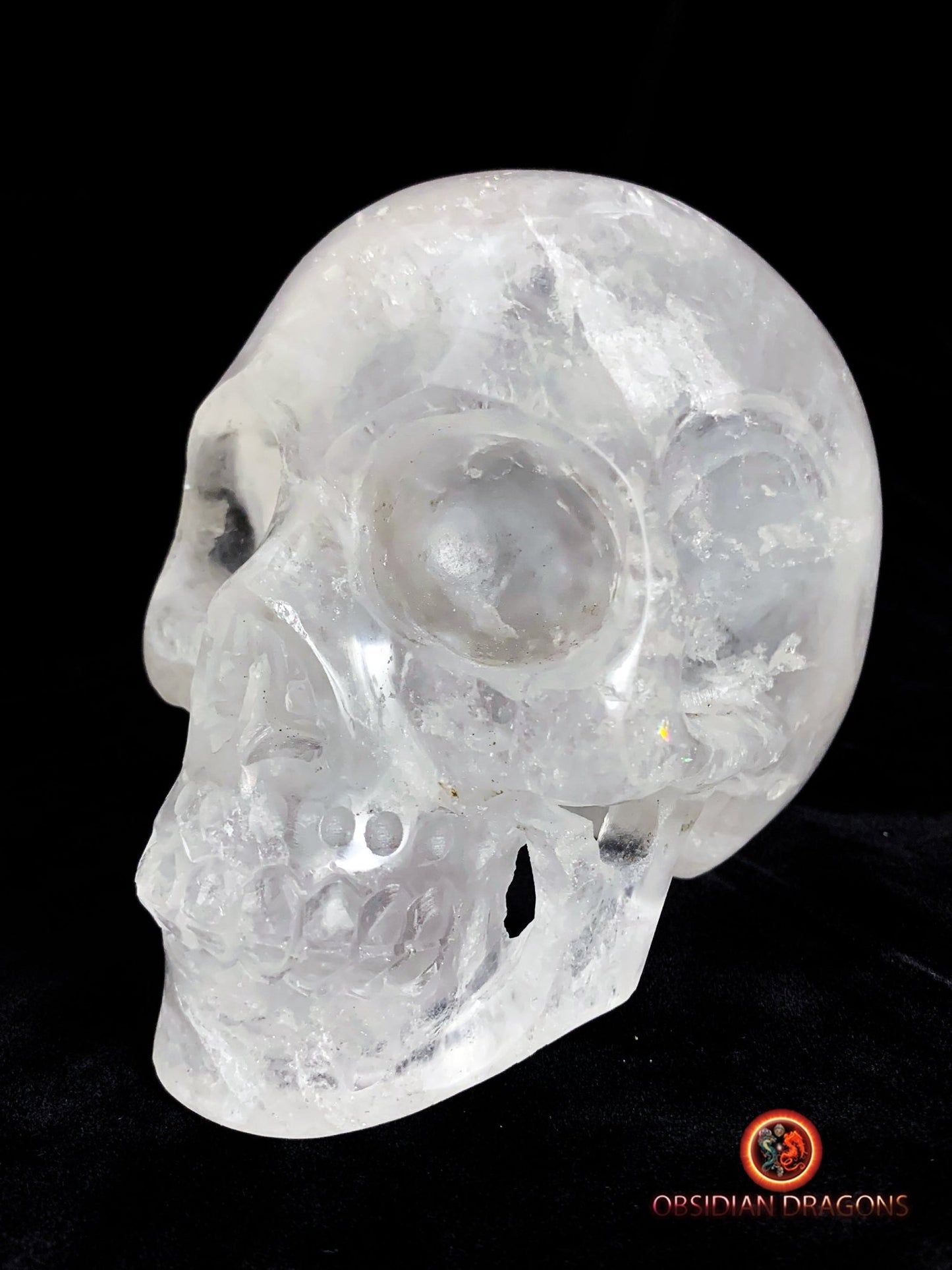 Grand crâne de cristal de roche himalayen- Unique