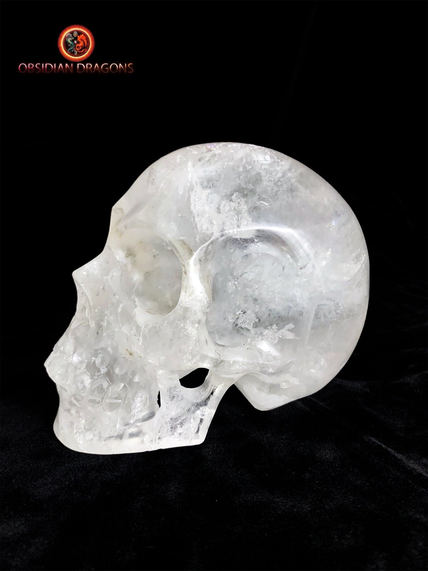 Grand crâne de cristal de roche himalayen- Unique