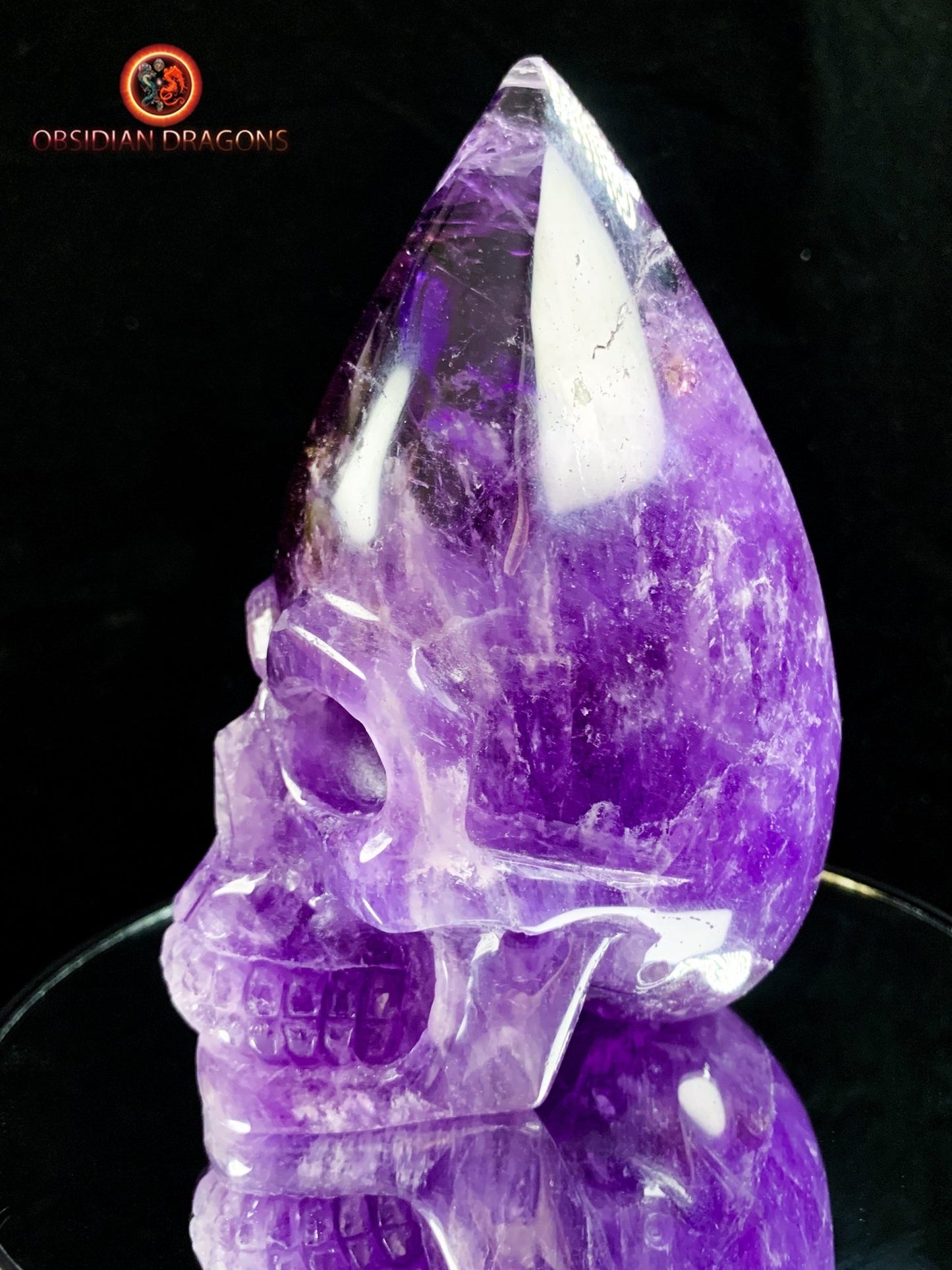 crâne de cristal en amétrine- Connexion Akashique