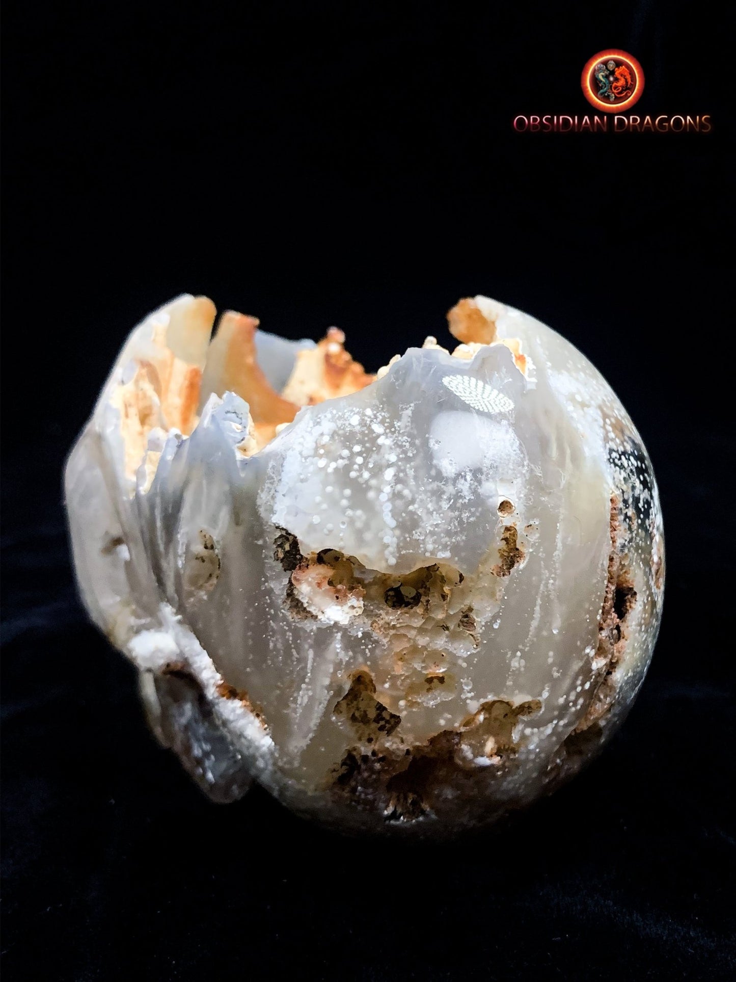 Crâne de cristal Rare- Concrétions stalactiformes