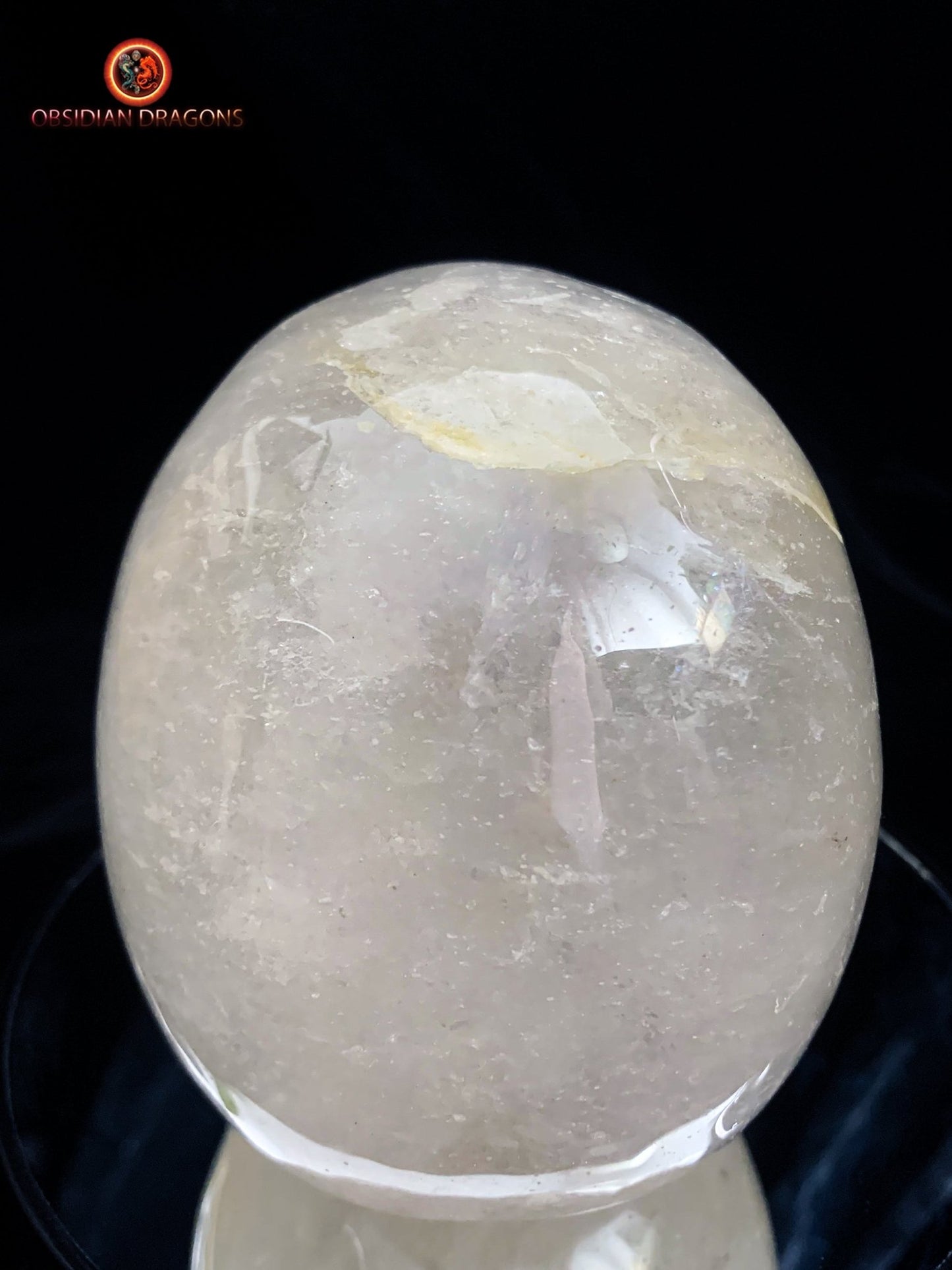 crâne de cristal authentique Himalaya- artisanal | obsidian dragons