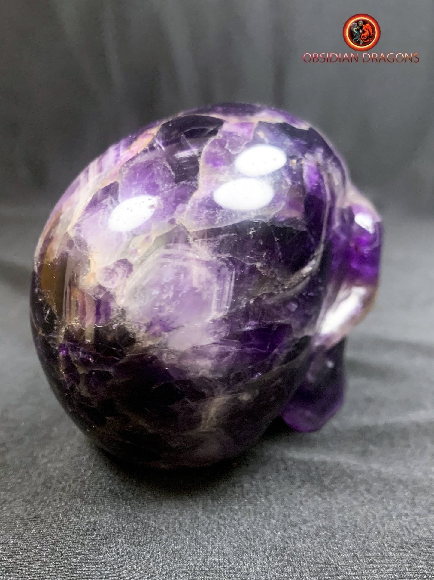 crâne de cristal en améthyste- unique