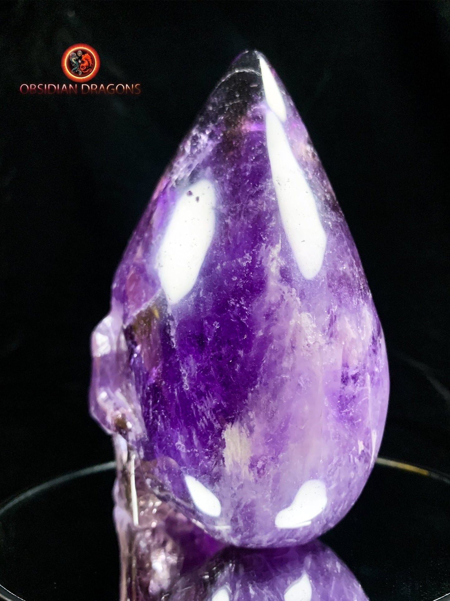 crâne de cristal en amétrine- Équilibre Éthéré