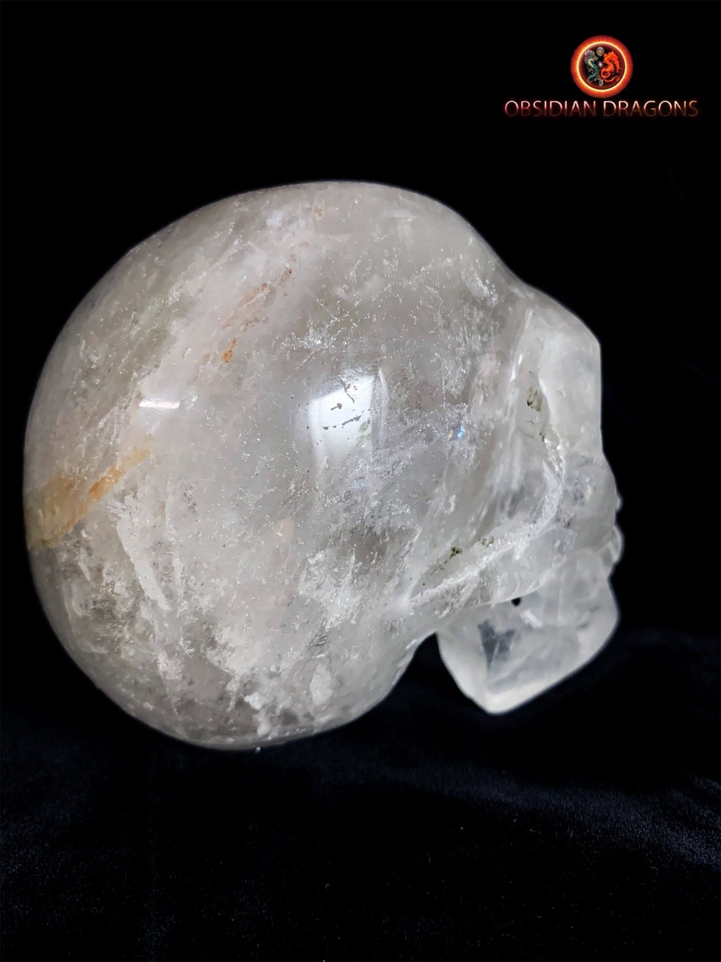 crâne en cristal de roche himalayen- artisanal