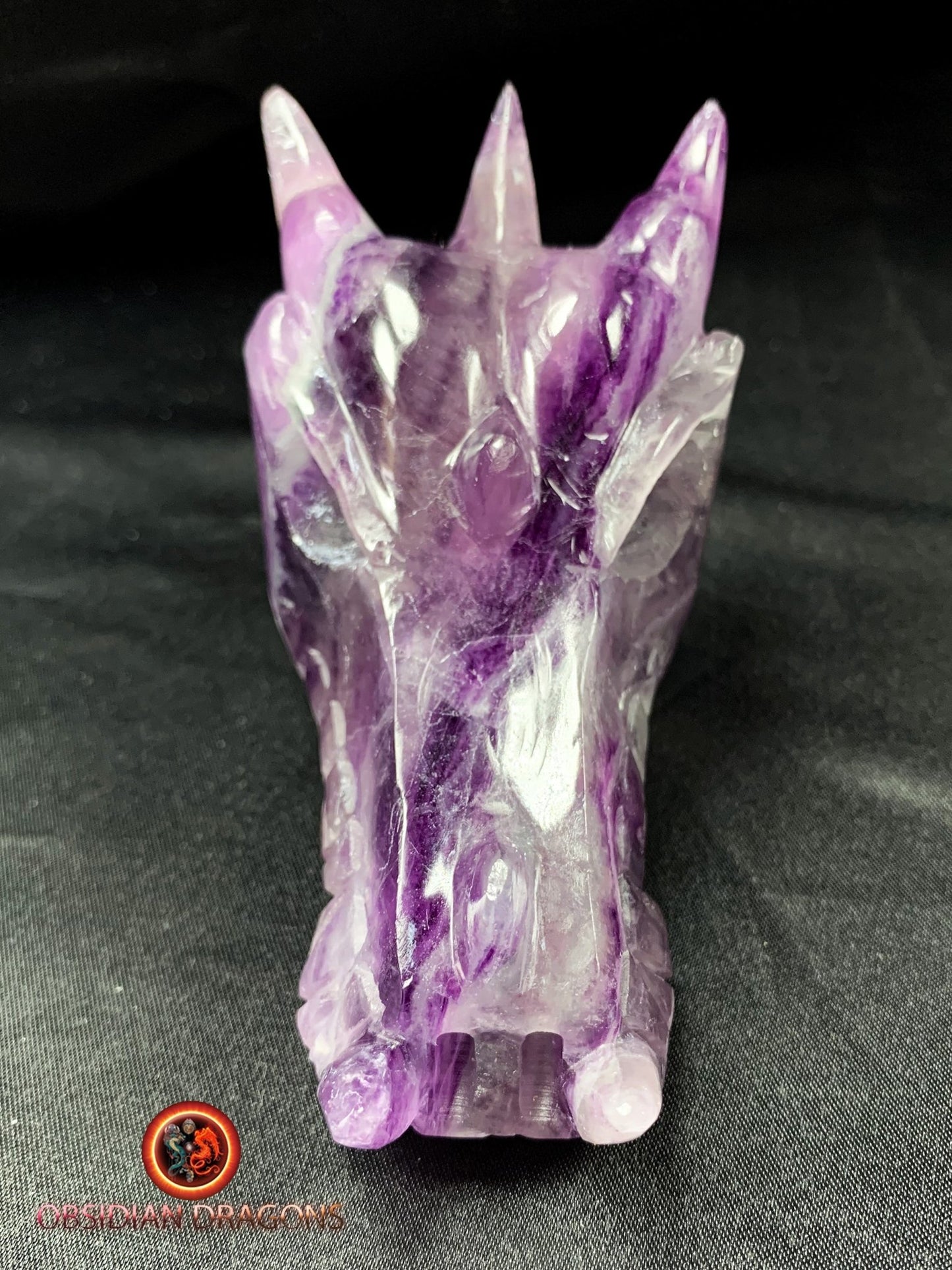 crâne de dragon- artisanal- fluorite- unique