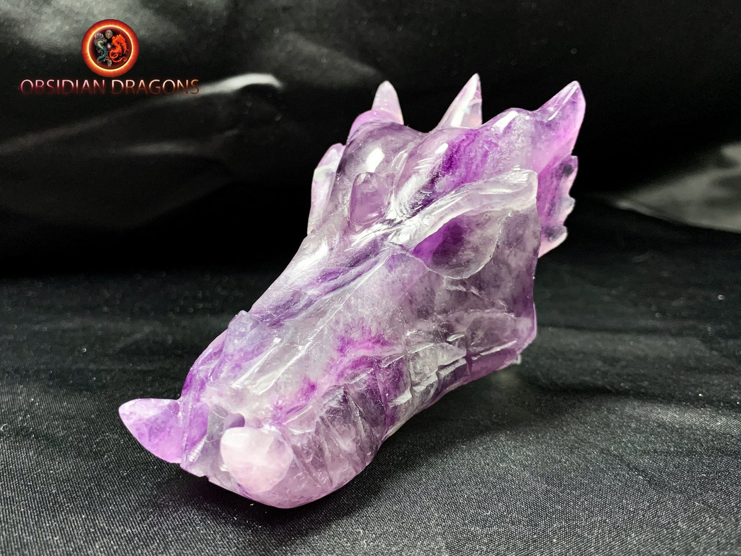 crâne de dragon- artisanal- fluorite- unique