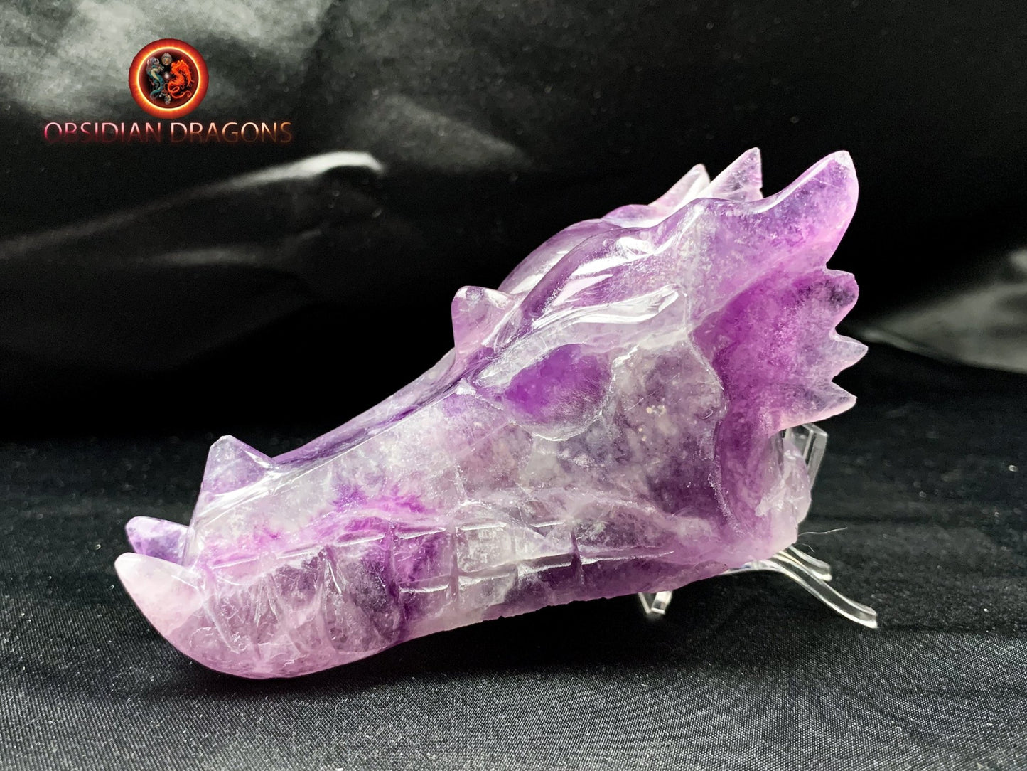 crâne de dragon- artisanal- fluorite- unique