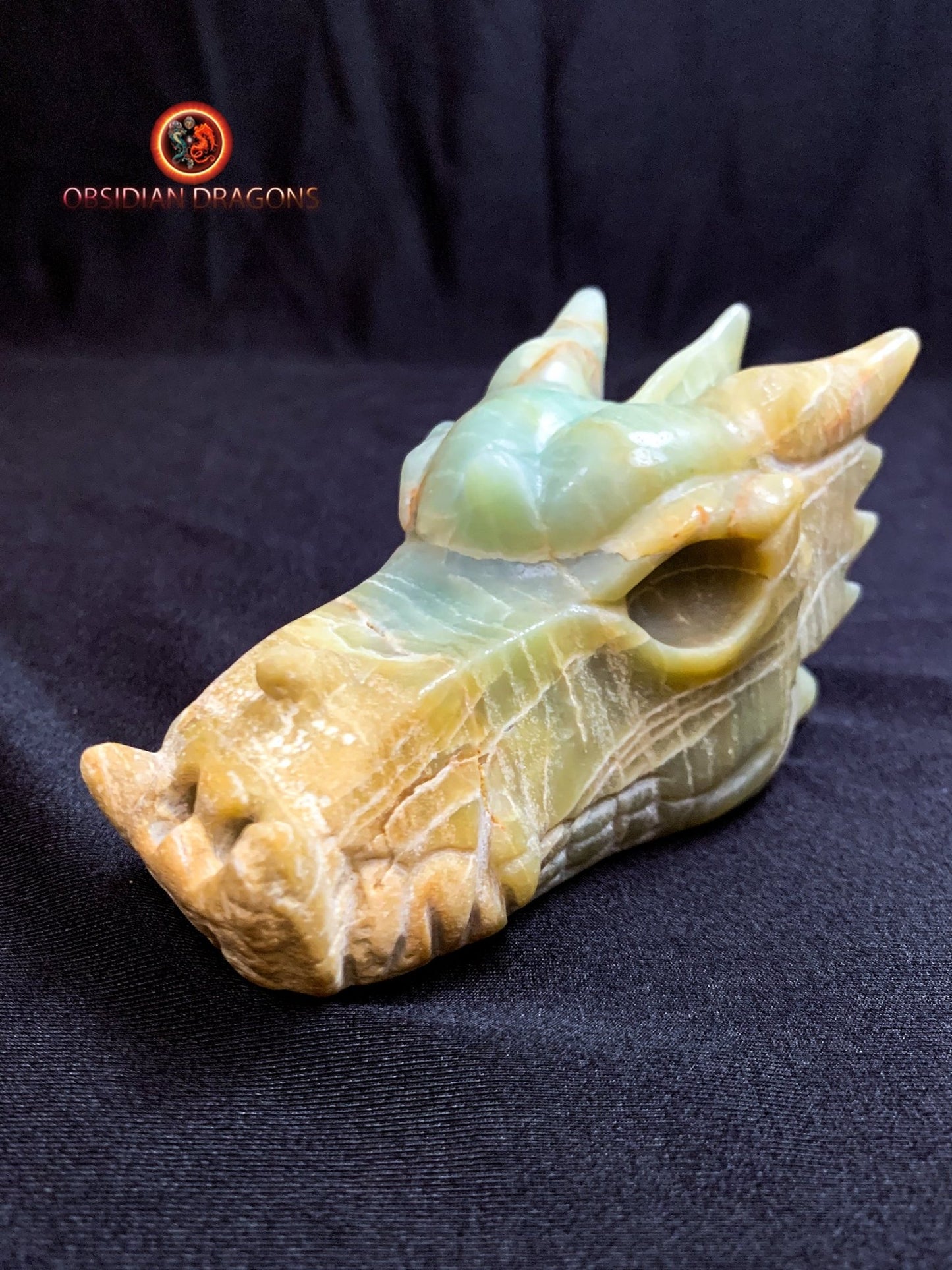 crâne de dragon- artisanal- amazonite- unique