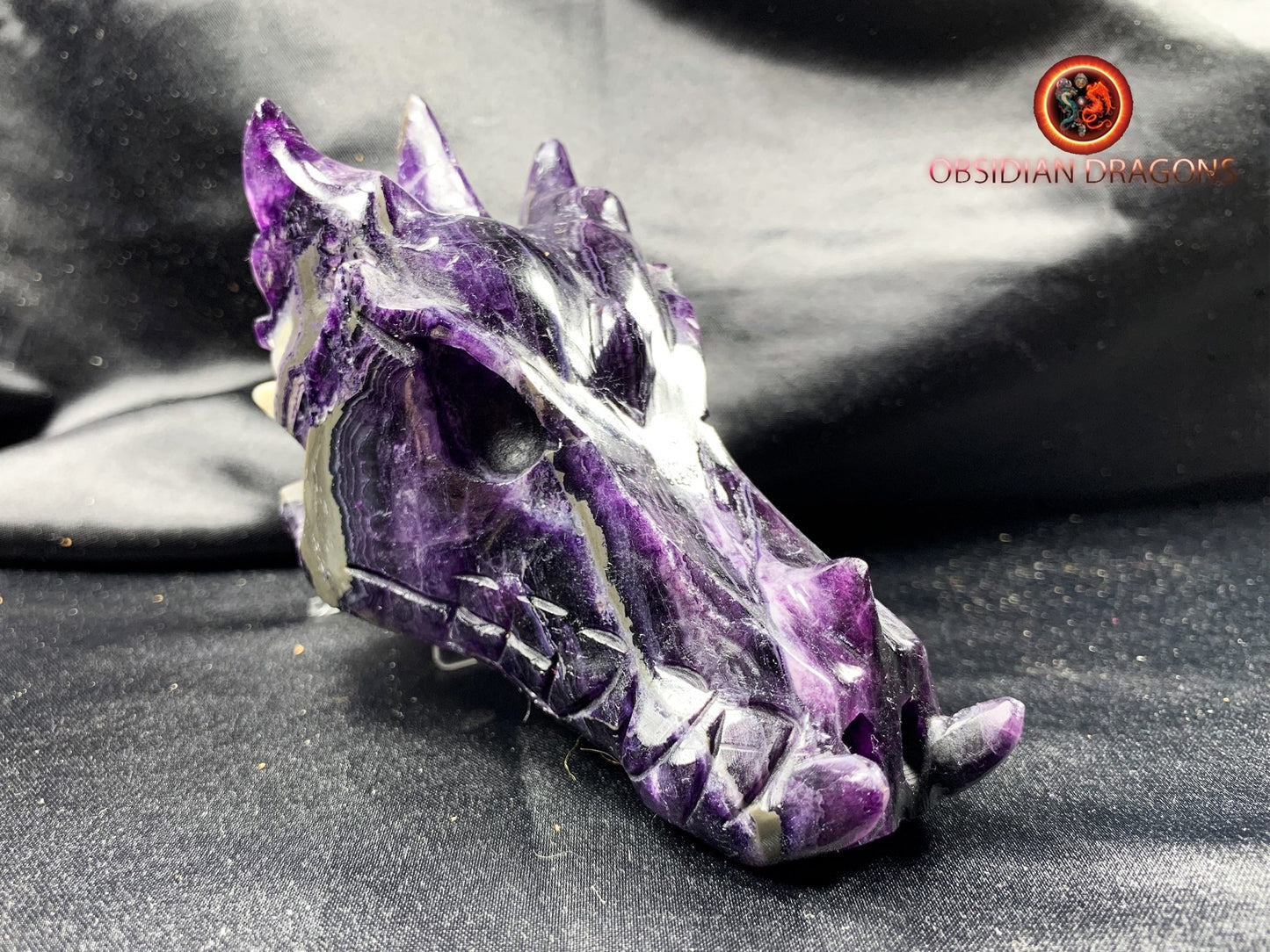 crâne de dragon- artisanal- fluorite- unique