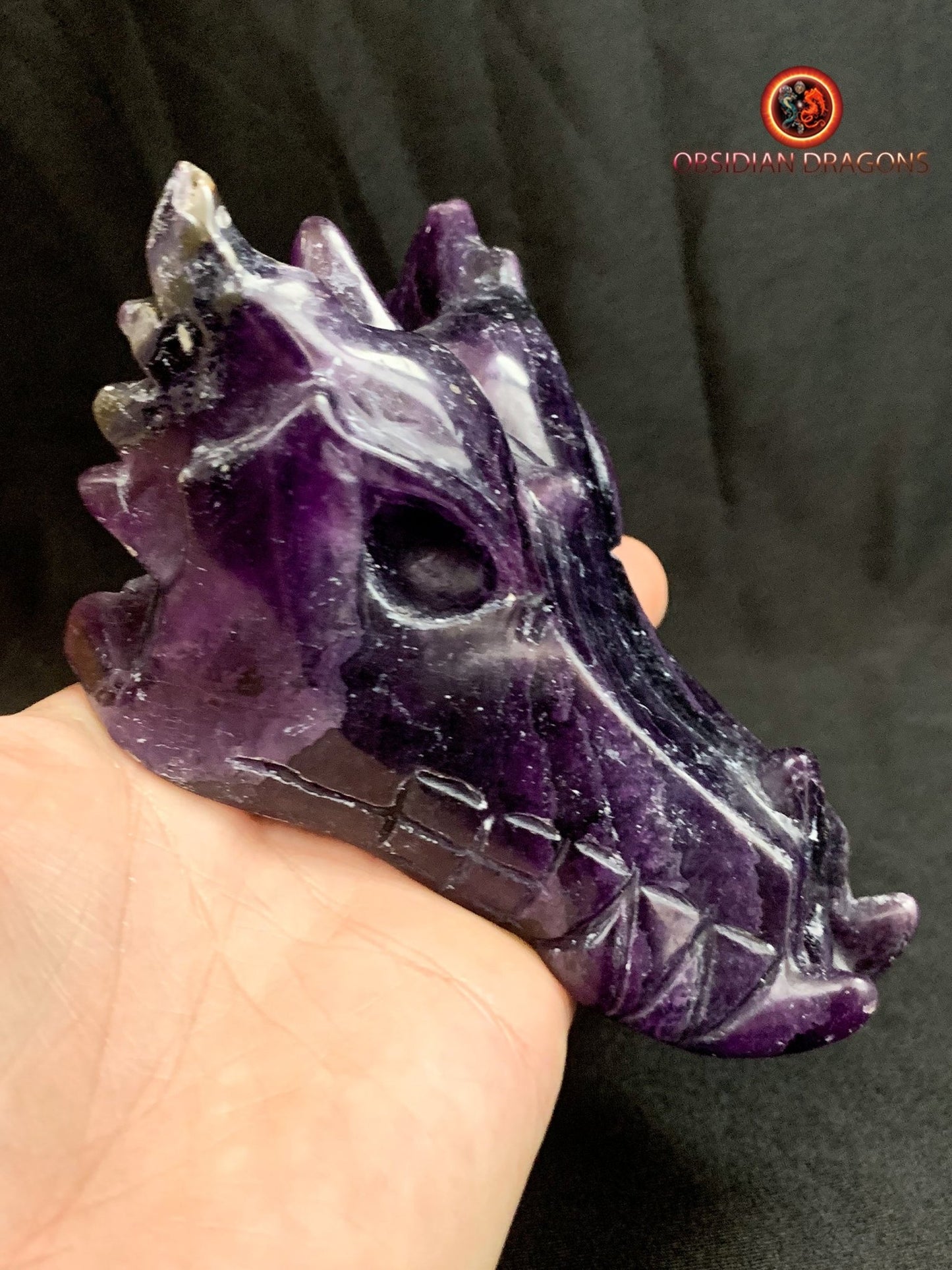 crâne de dragon- artisanal- fluorite- unique
