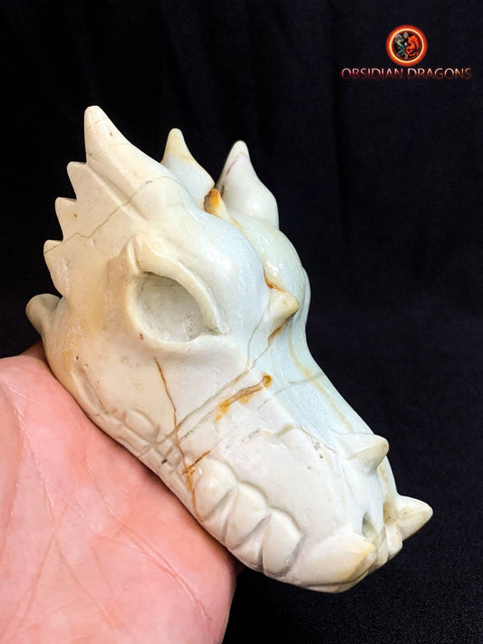 crâne de dragon- artisanal- amazonite- unique