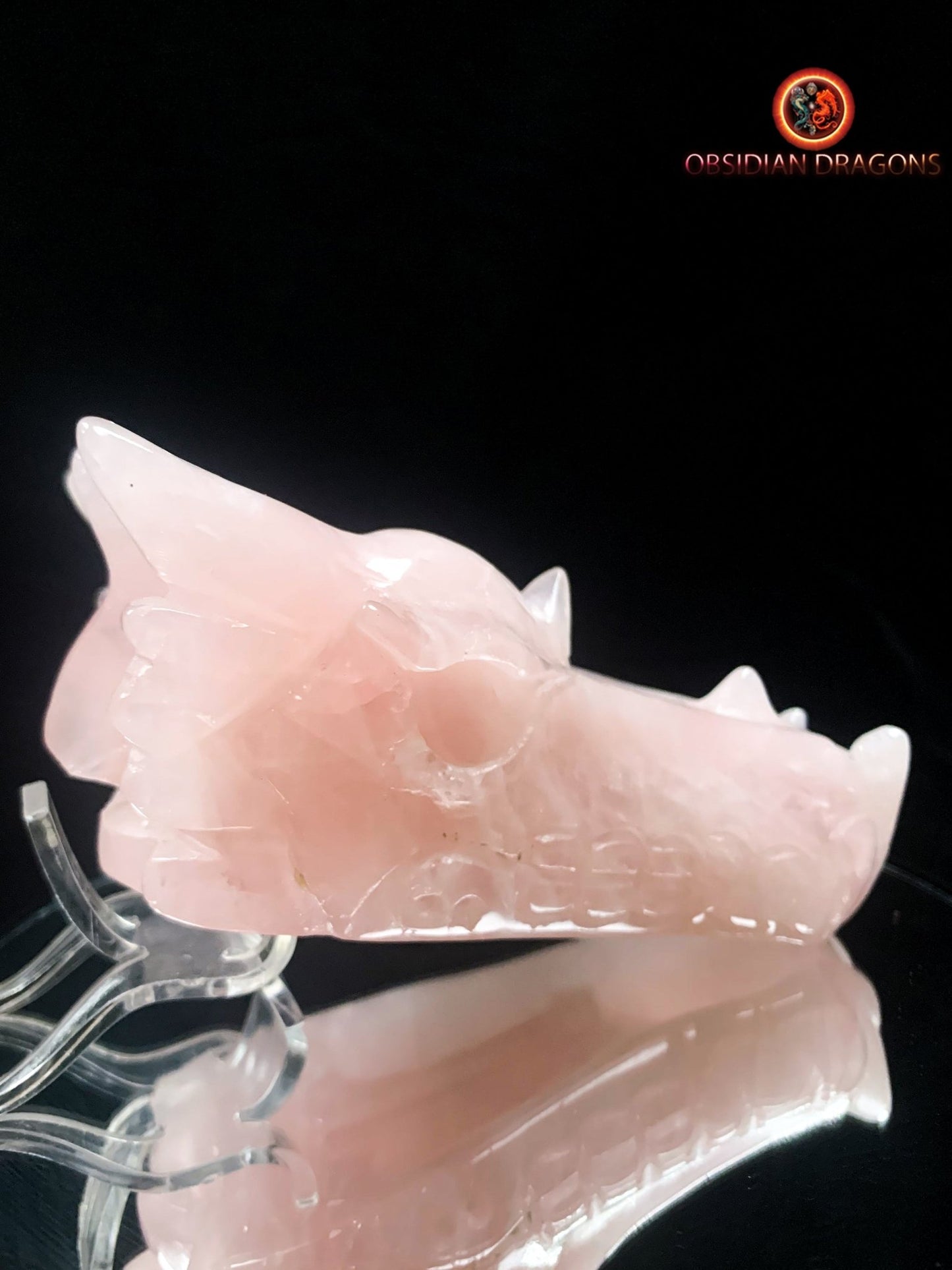 Crâne de dragon- Quartz rose- Unique