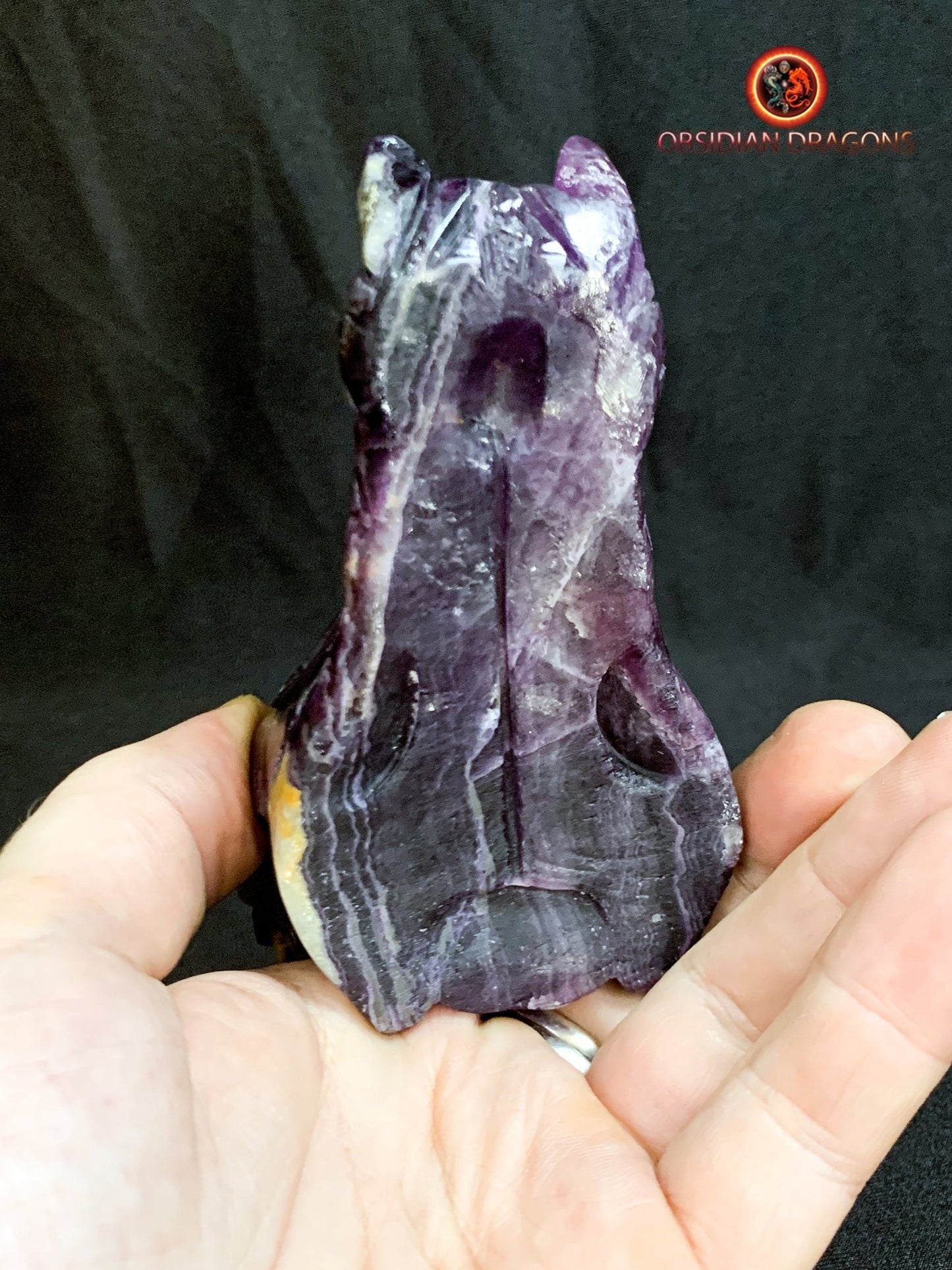 crâne de dragon- artisanal- fluorite- unique