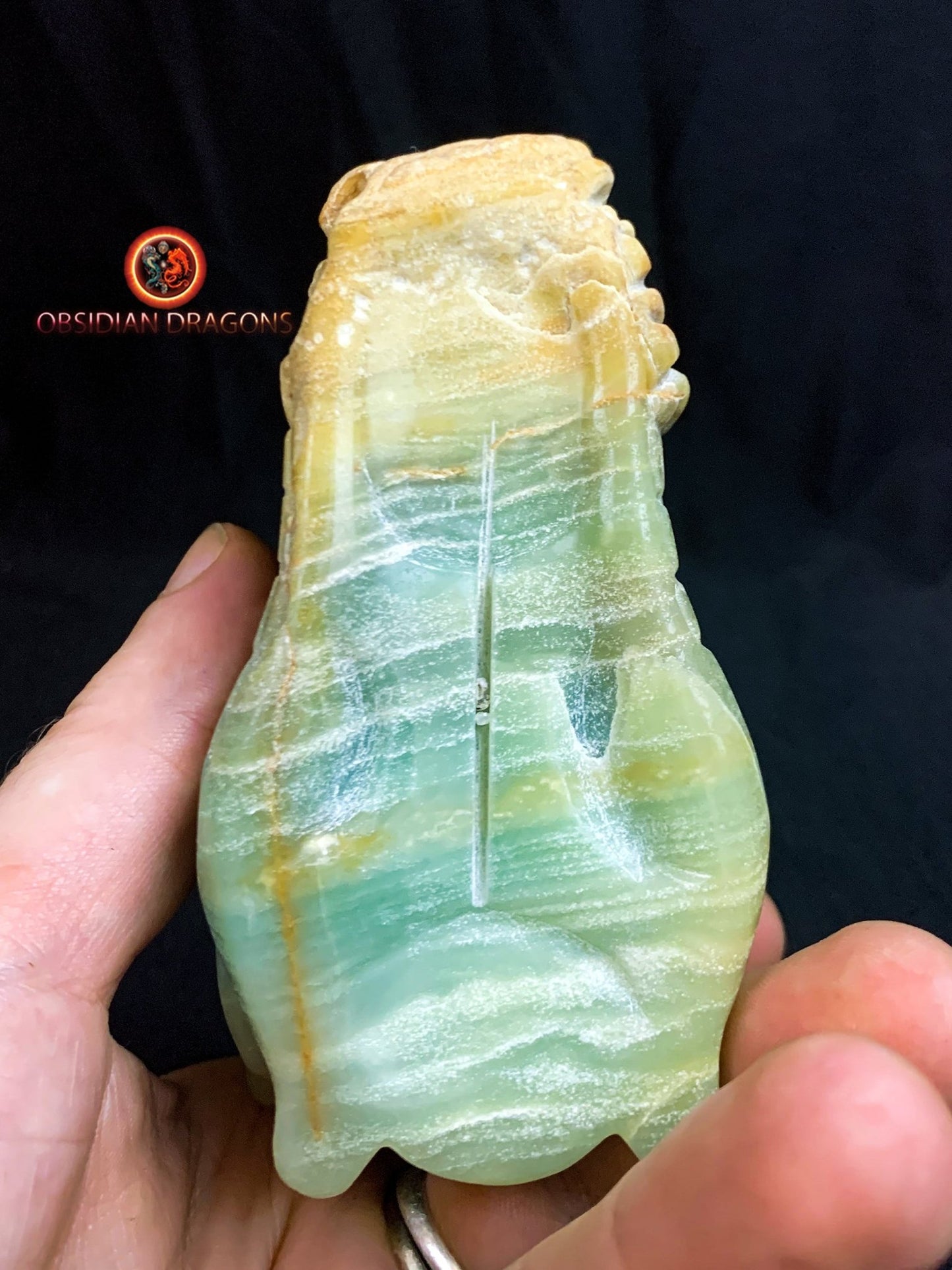 crâne de dragon- artisanal- amazonite- unique