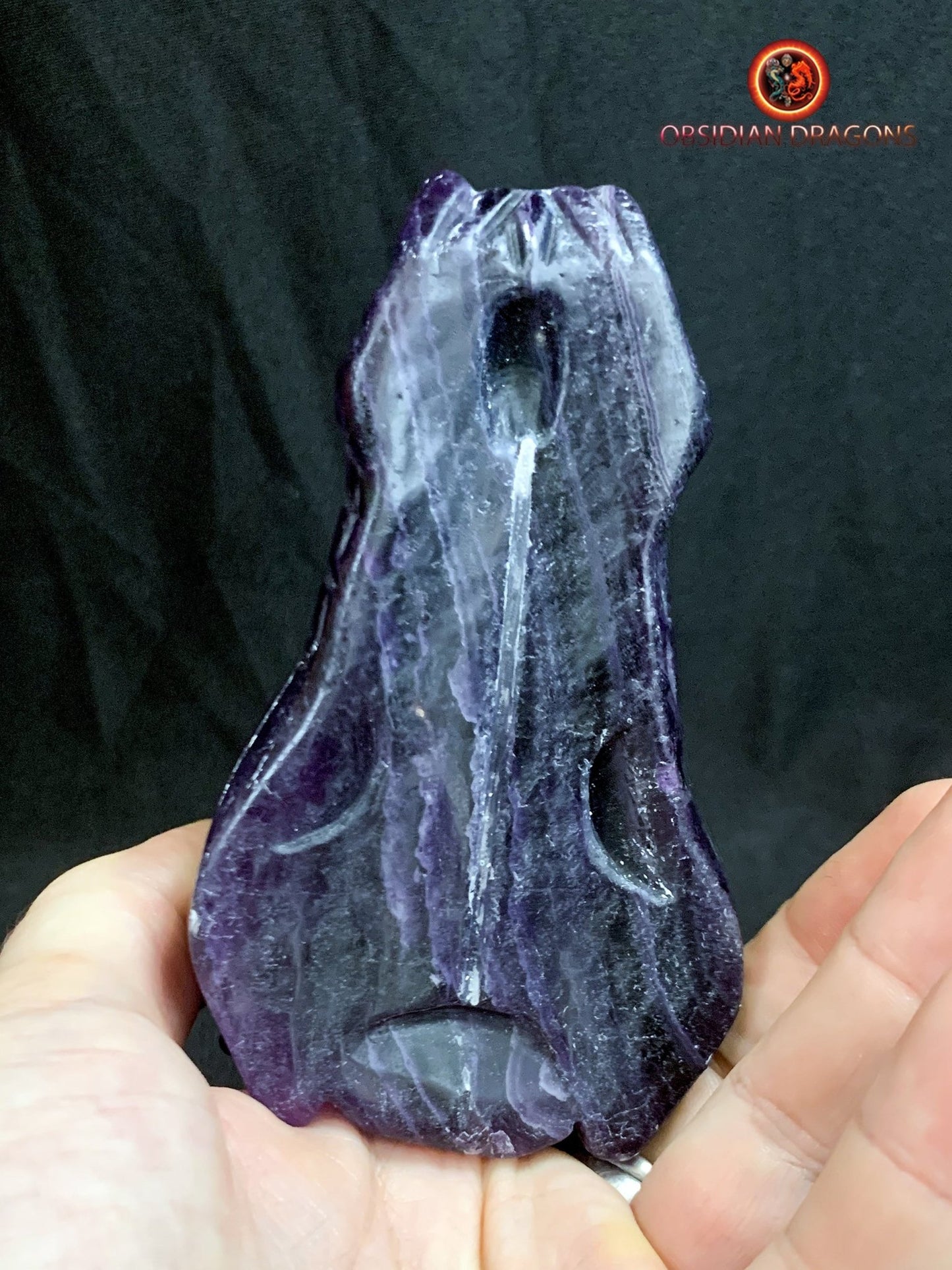 crâne de dragon- artisanal- fluorite- unique