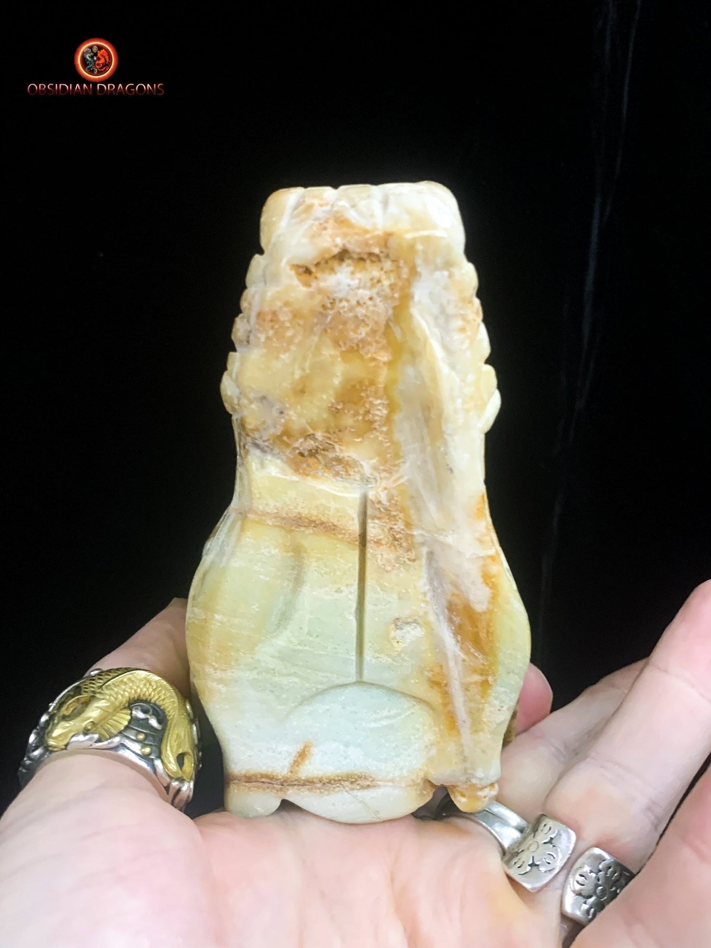 Crâne de dragon- Aragonite- Unique | obsidian dragons