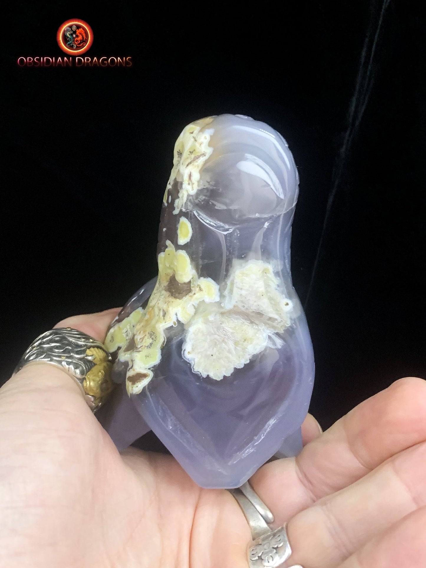 Crâne de dragon- Geode de quartz- Rare | obsidian dragons