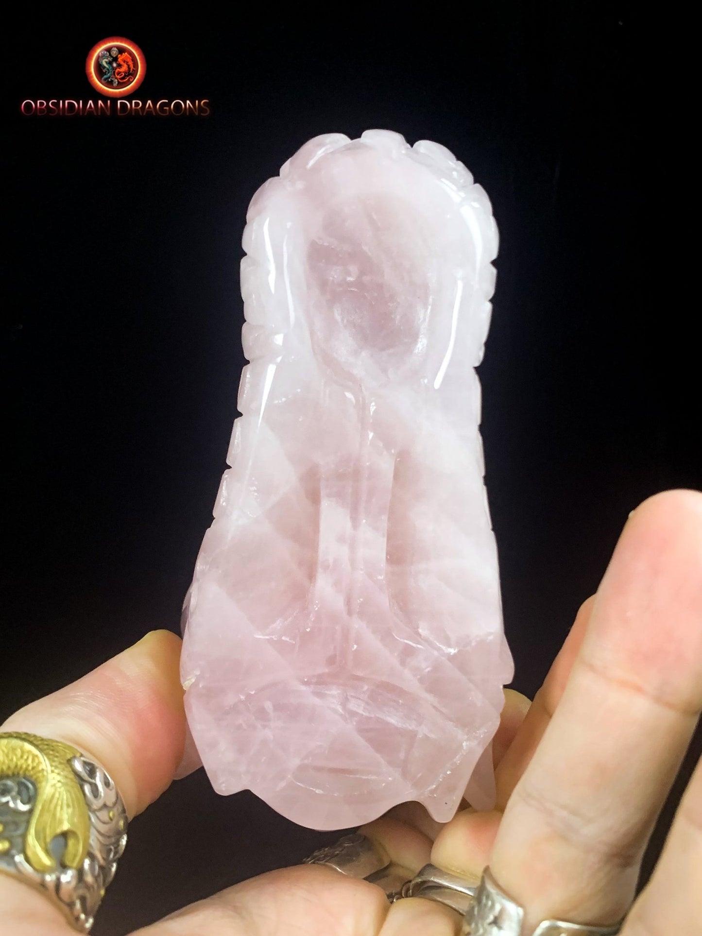 Crâne de dragon- Quartz rose- Unique