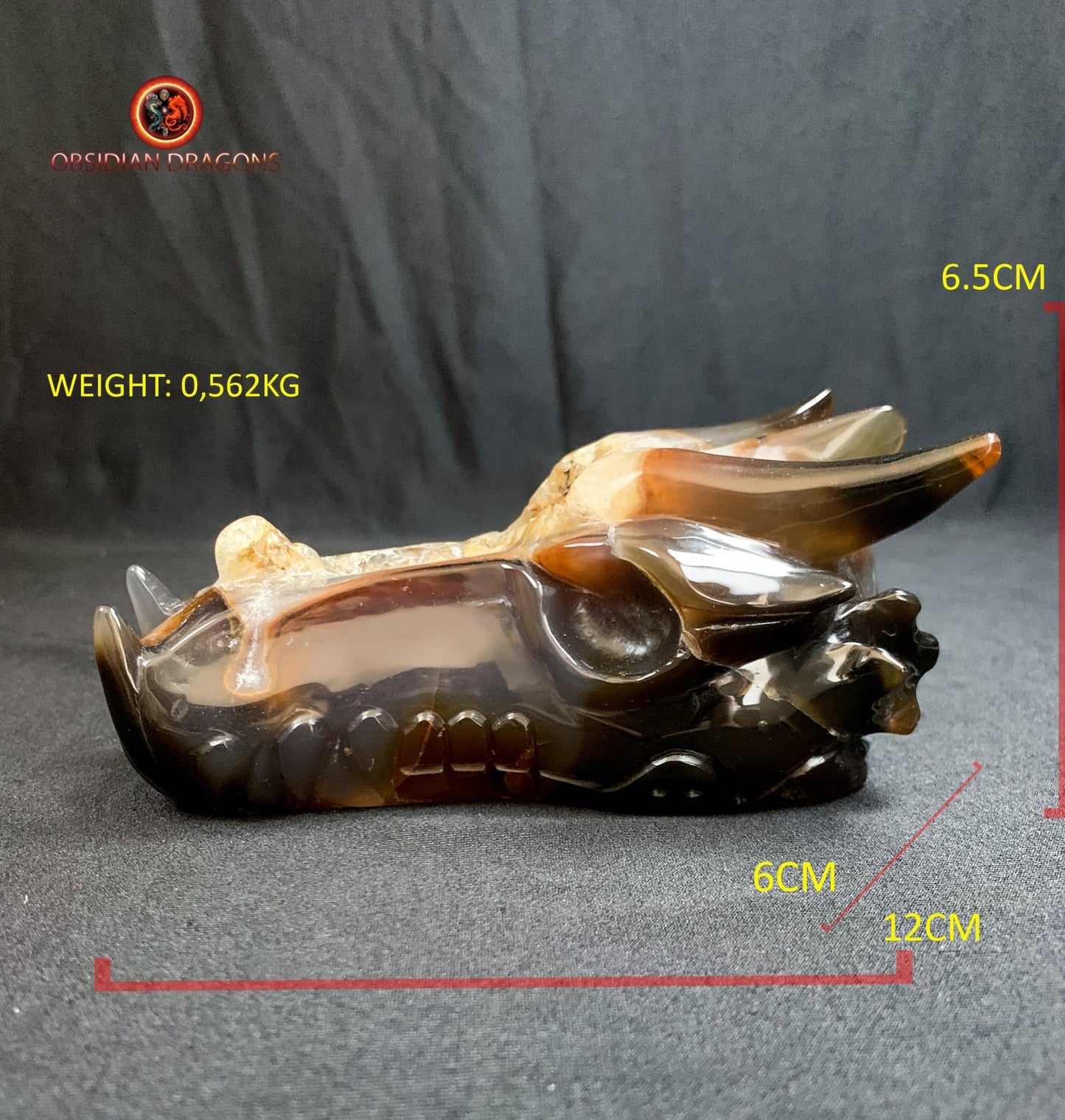 Crâne de dragon- artisanal- géode de quartz