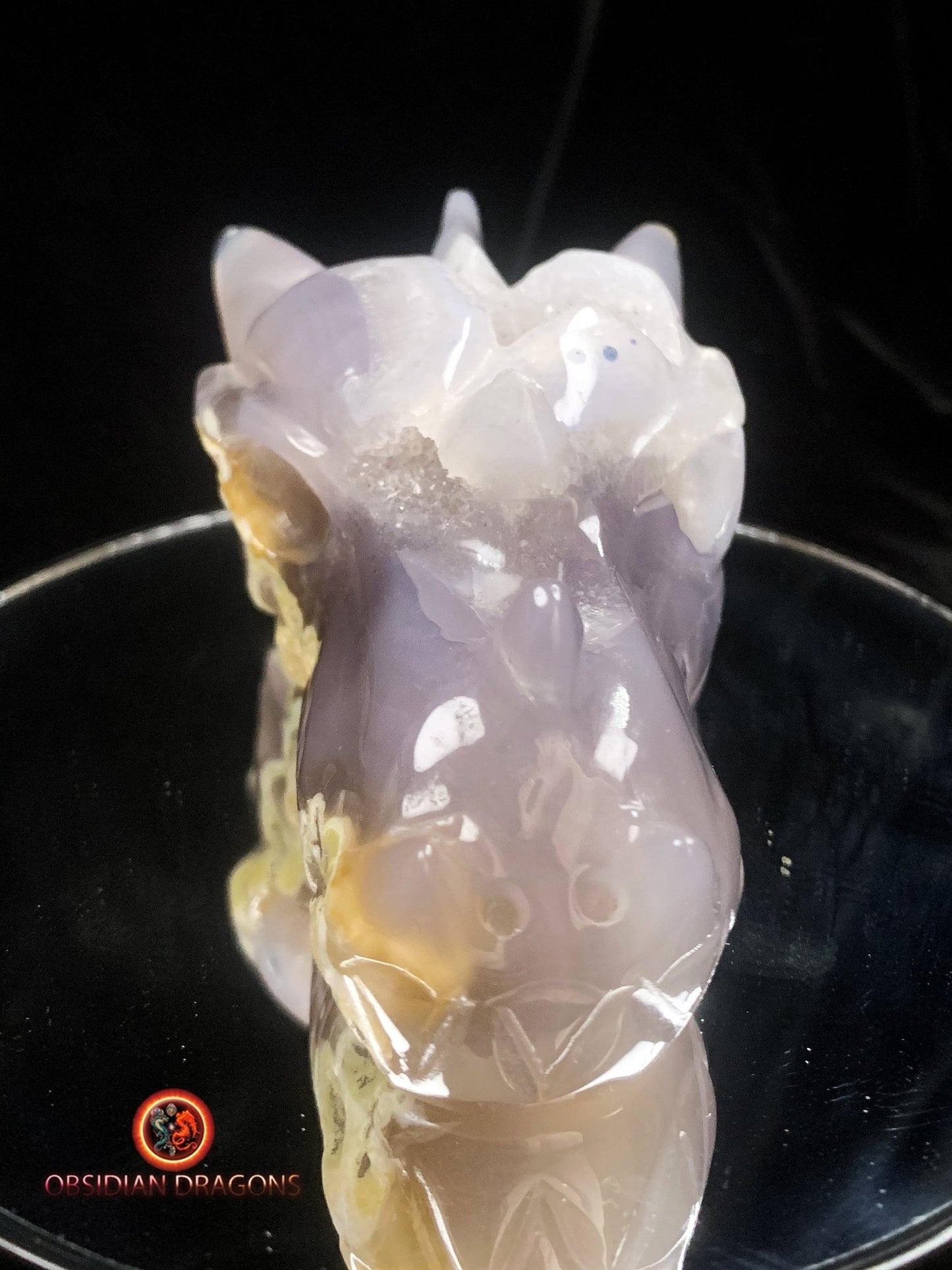 Crâne de dragon- Geode de quartz- Rare | obsidian dragons
