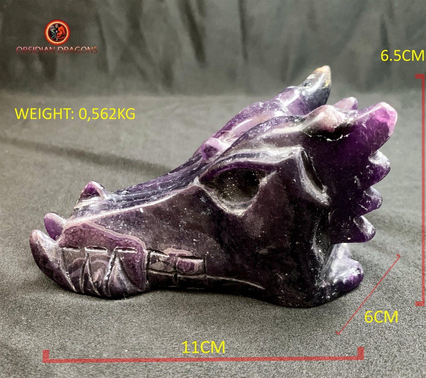 crâne de dragon- artisanal- fluorite- unique