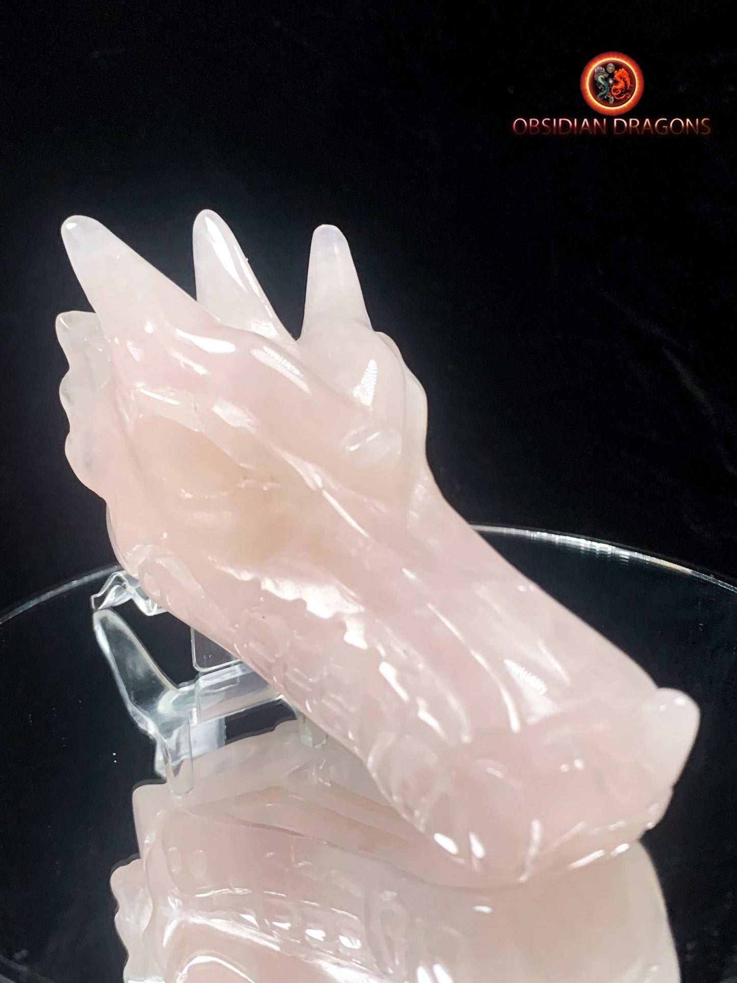 Crâne de dragon- Quartz rose- Authentique