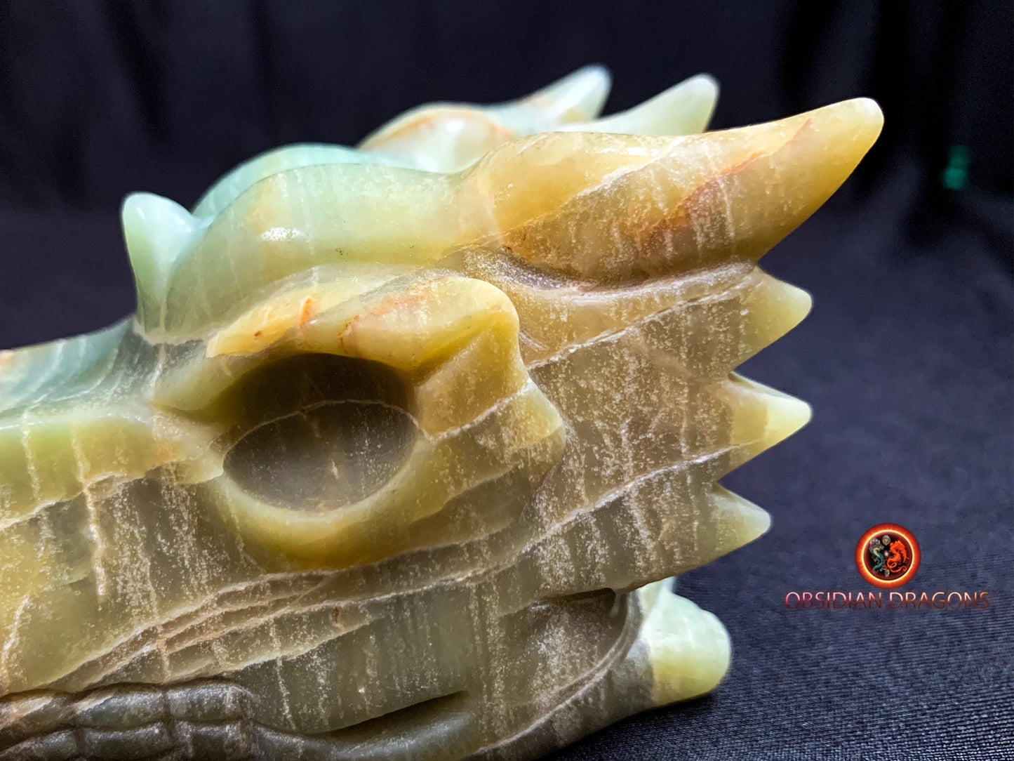crâne de dragon- artisanal- amazonite- unique