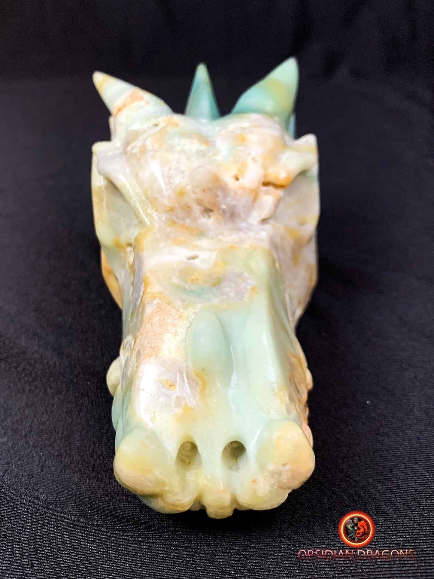 crâne de dragon- artisanal- amazonite- unique