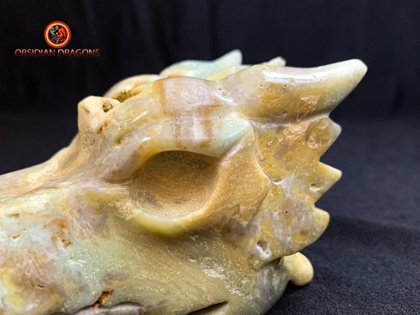 crâne de dragon- artisanal- amazonite- unique
