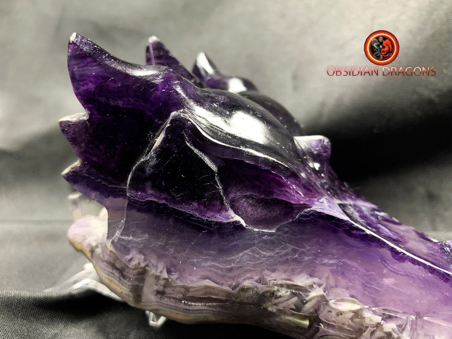 crâne de dragon- artisanal- fluorite- unique