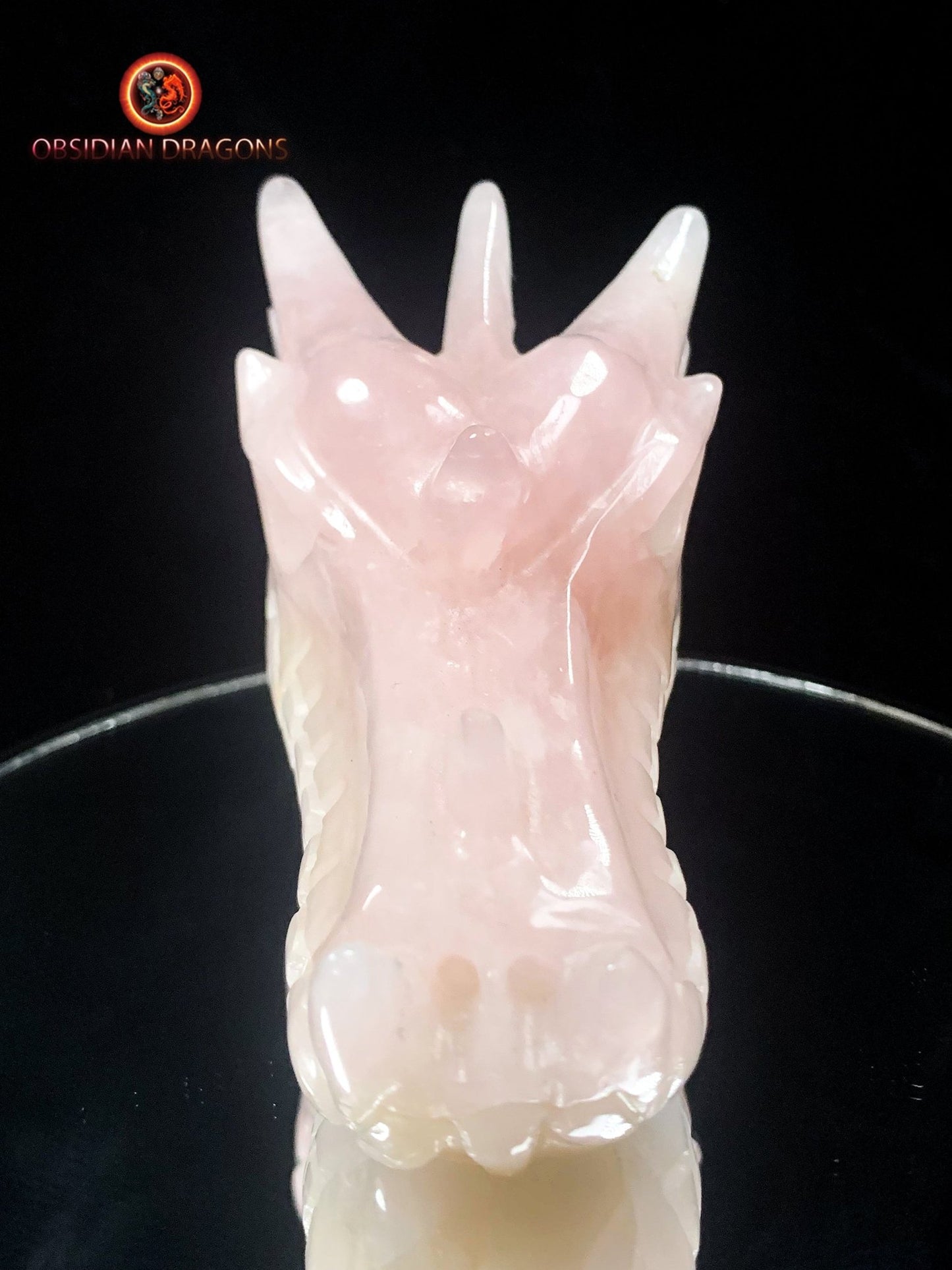 Crâne de dragon- Quartz rose- Artisanal et Unique