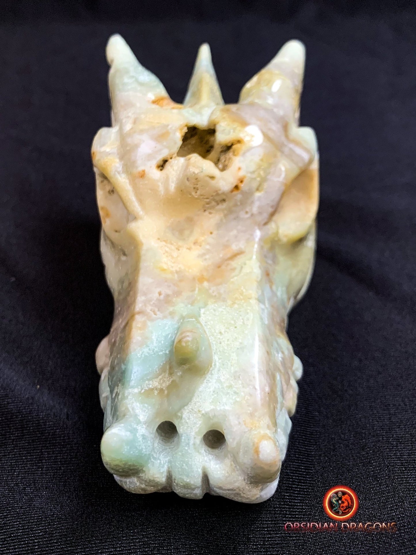 crâne de dragon- artisanal- amazonite- unique