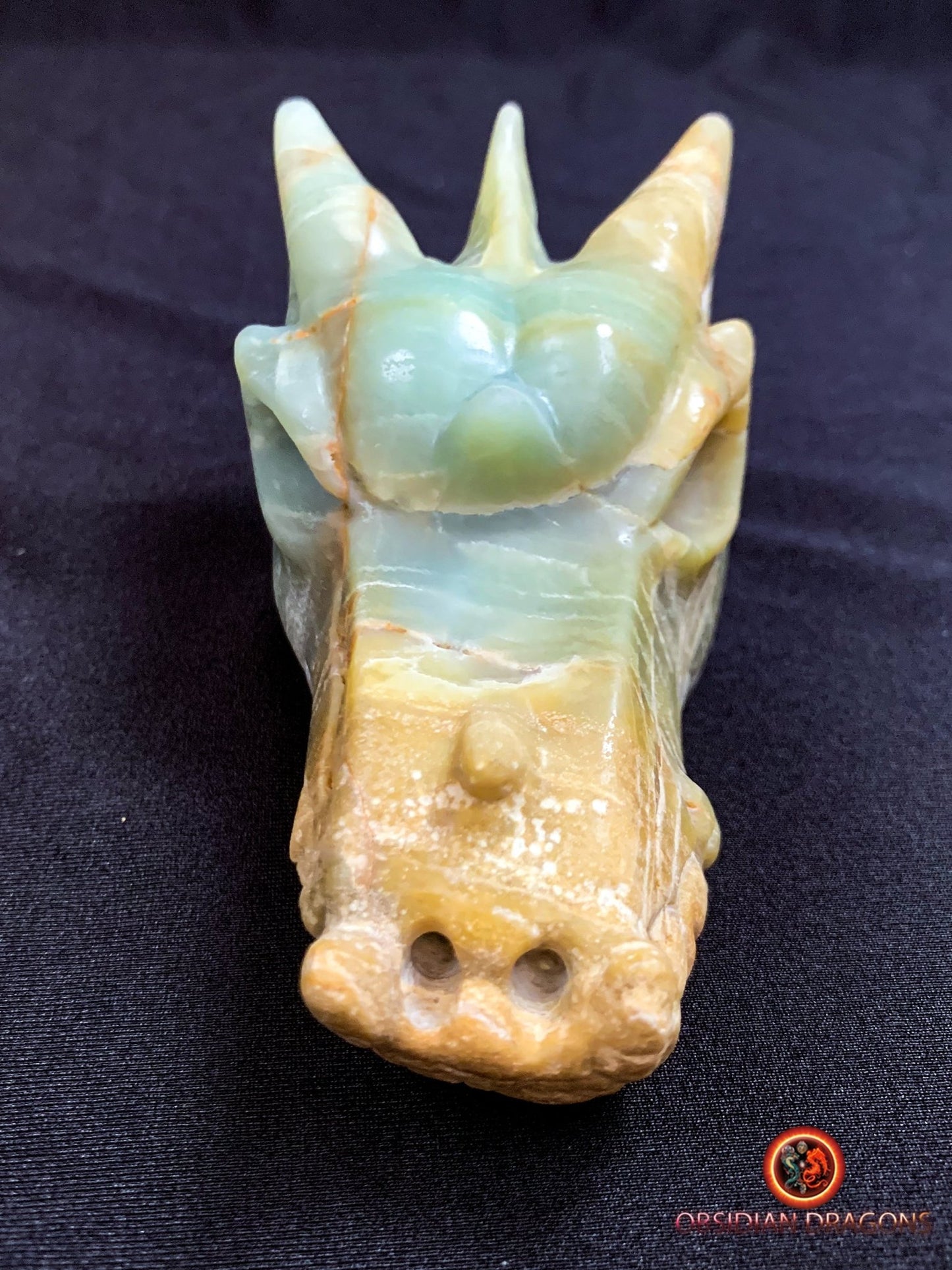 crâne de dragon- artisanal- amazonite- unique